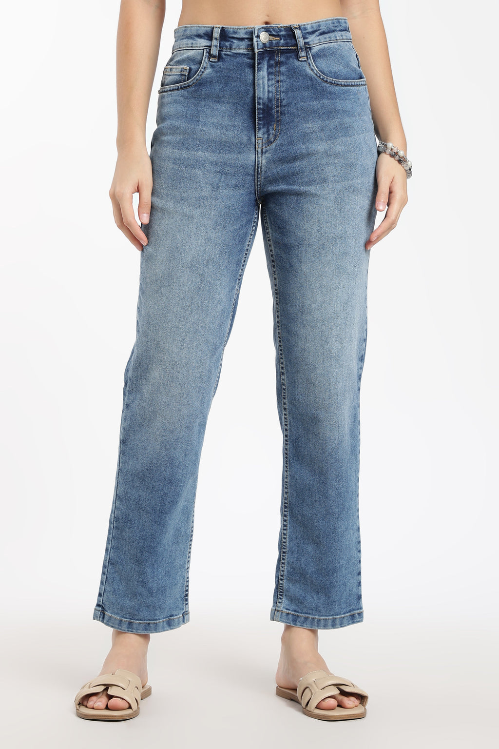 Blue 5 Pocketed Regular Fit Jeans