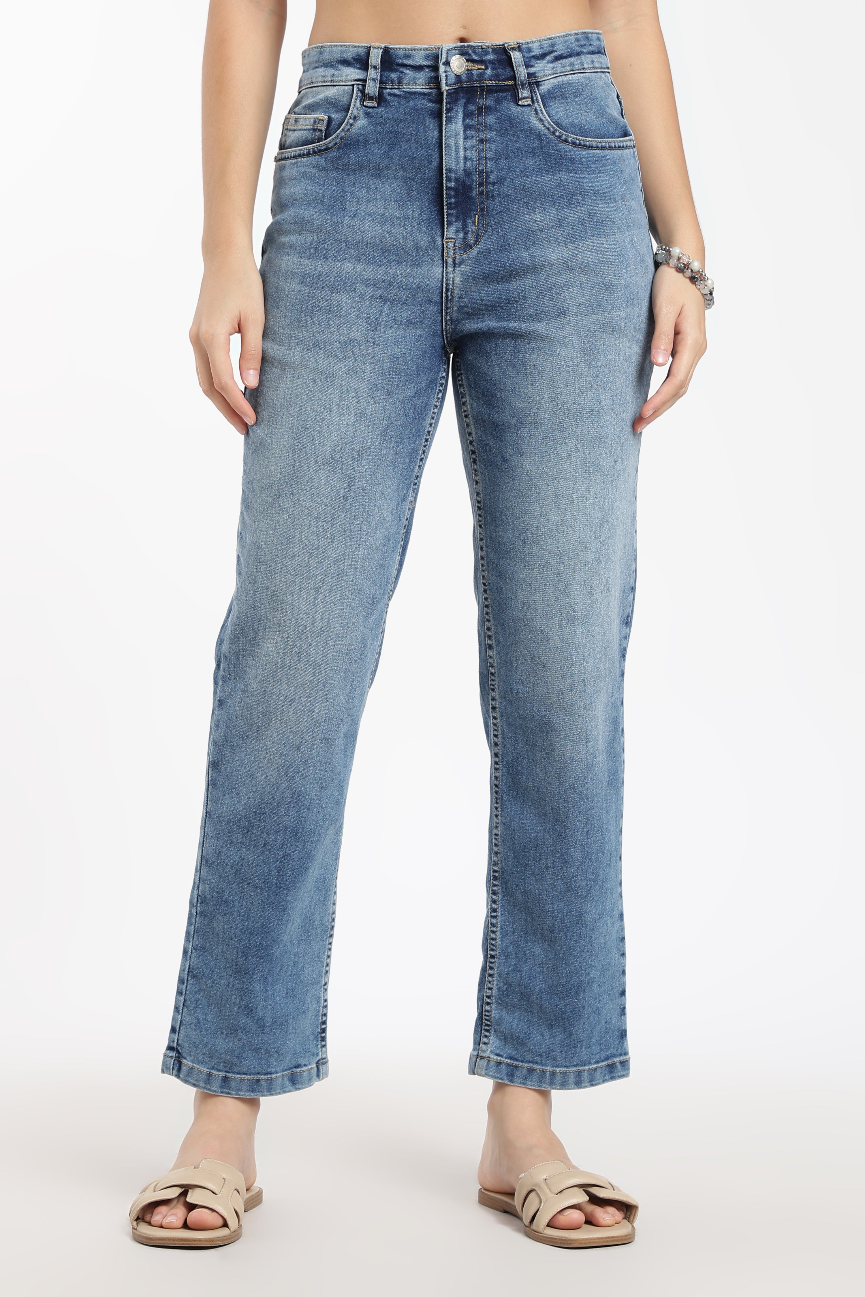 Blue 5 Pocketed Regular Fit Jeans