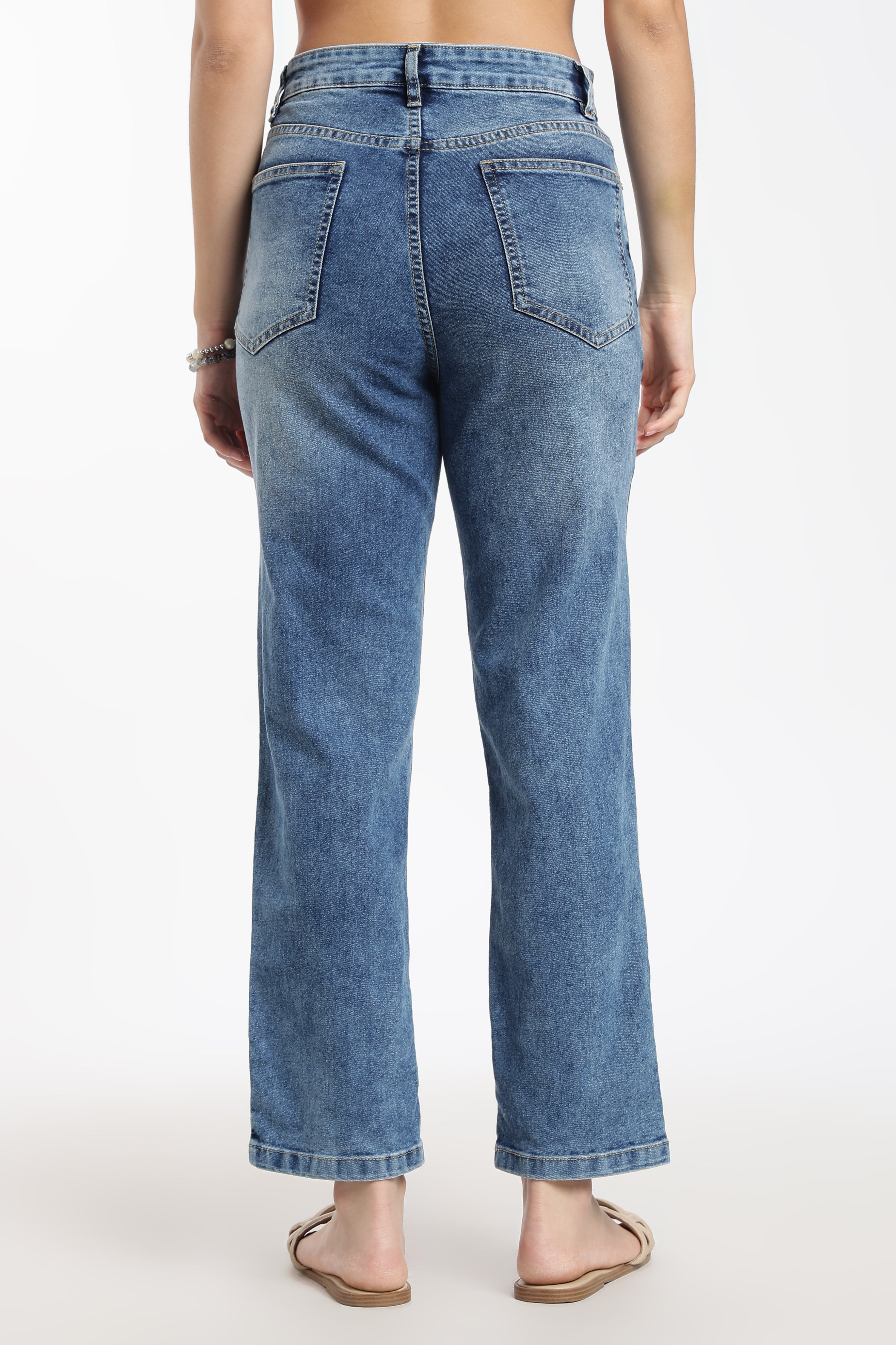 Blue 5 Pocketed Regular Fit Jeans