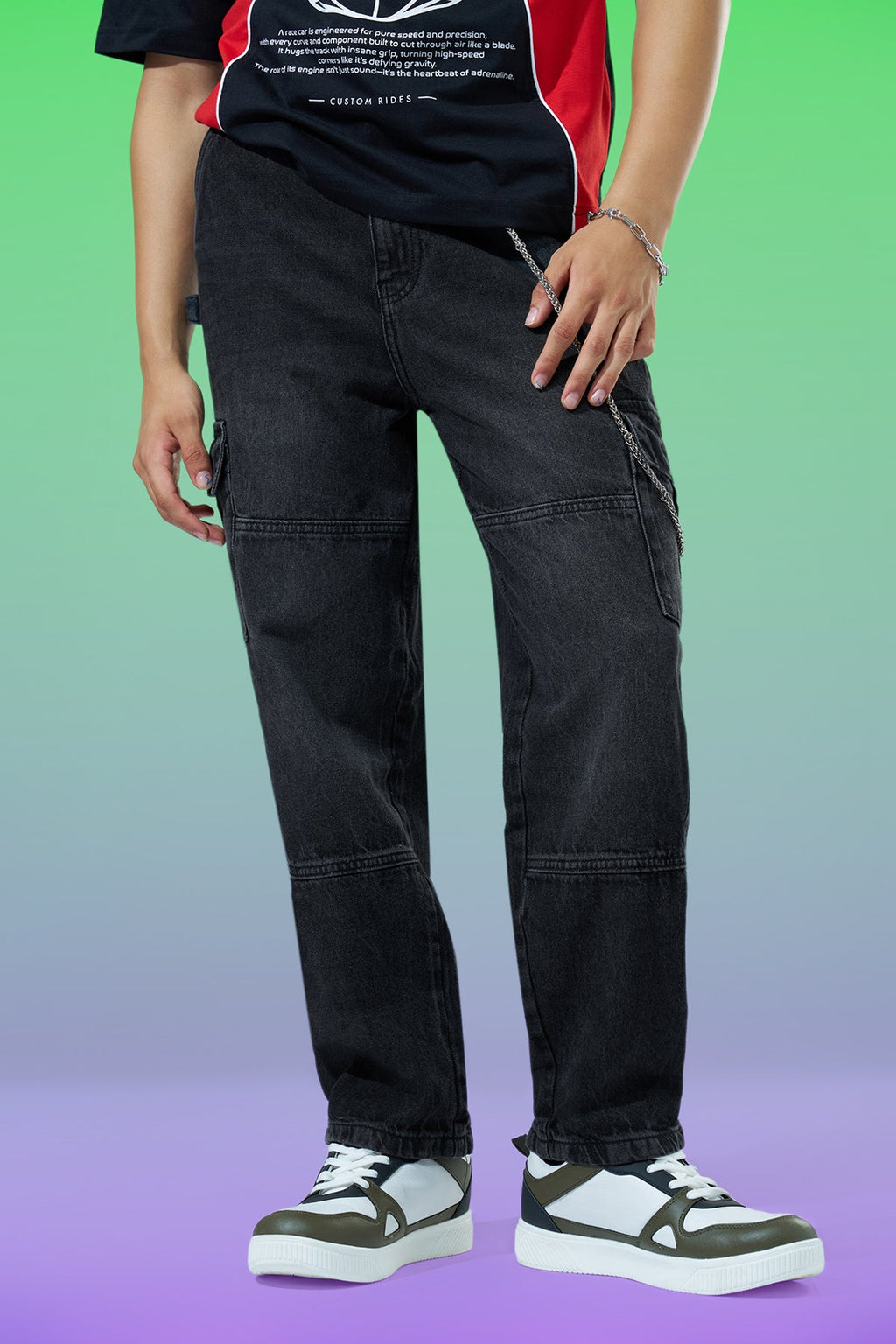 Charcoal Carpenter Fit Jeans