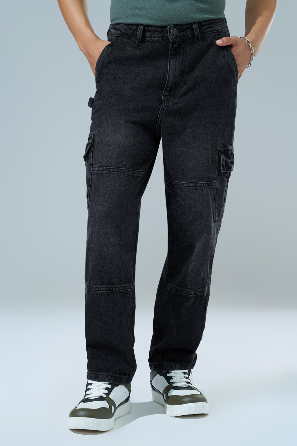 Charcoal Carpenter Fit Jeans
