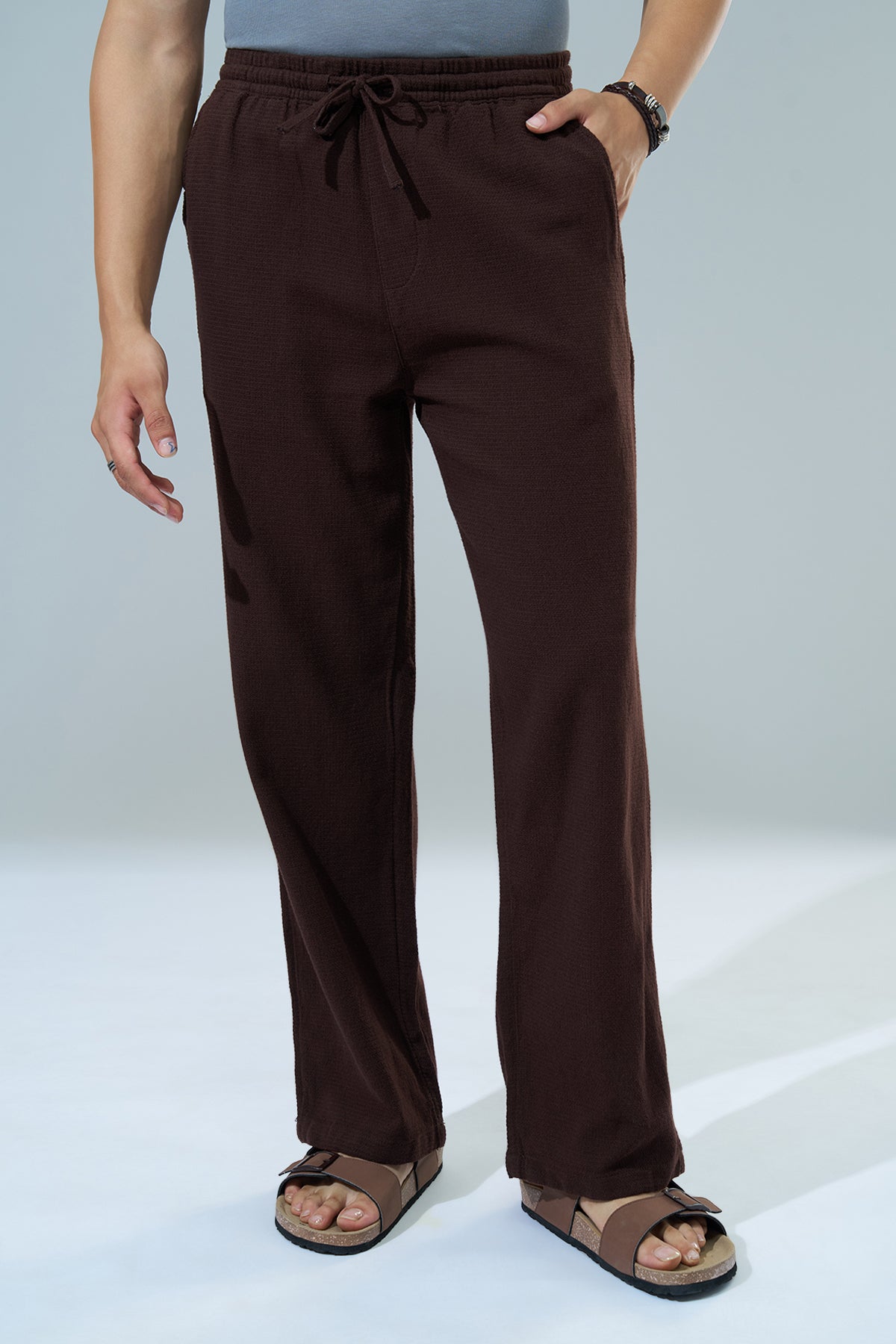 Brown Regular Fit Track Pant