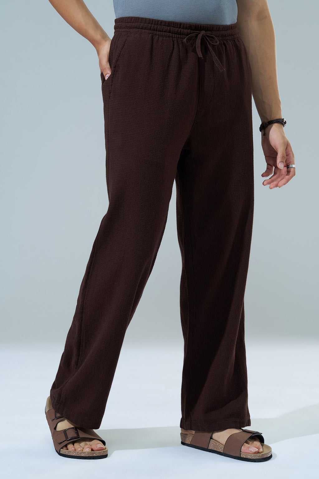 Brown Regular Fit Track Pant