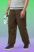 Brown Regular Fit Casual Trouser