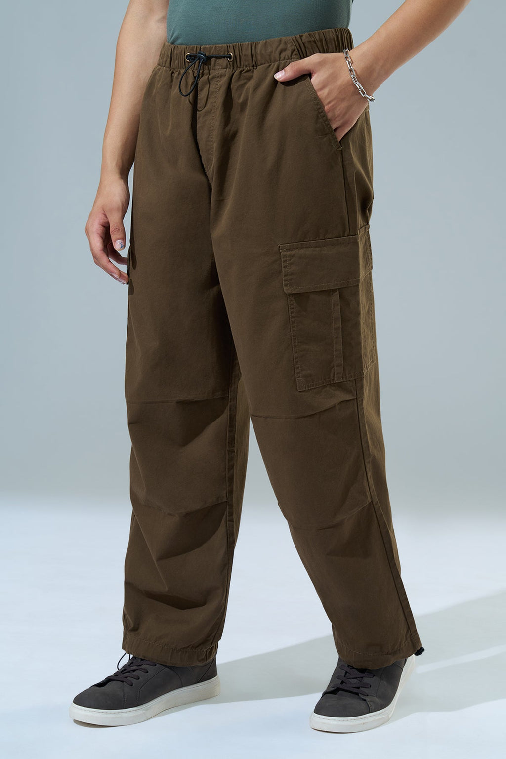 Brown Regular Fit Casual Trouser