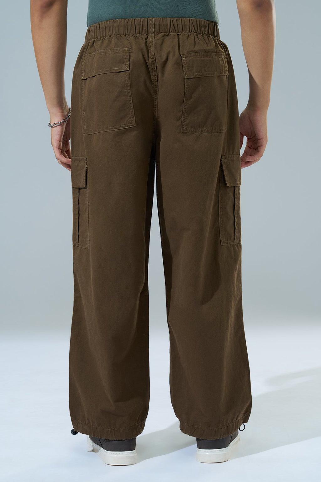 Brown Regular Fit Casual Trouser
