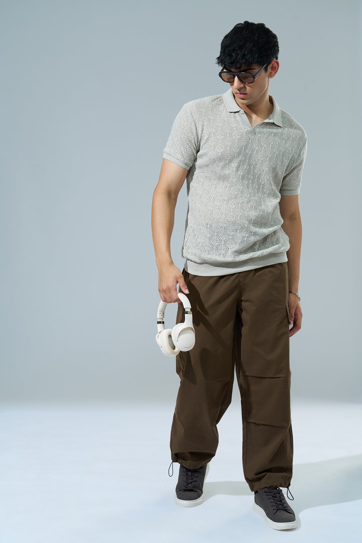 Brown Regular Fit Casual Trouser