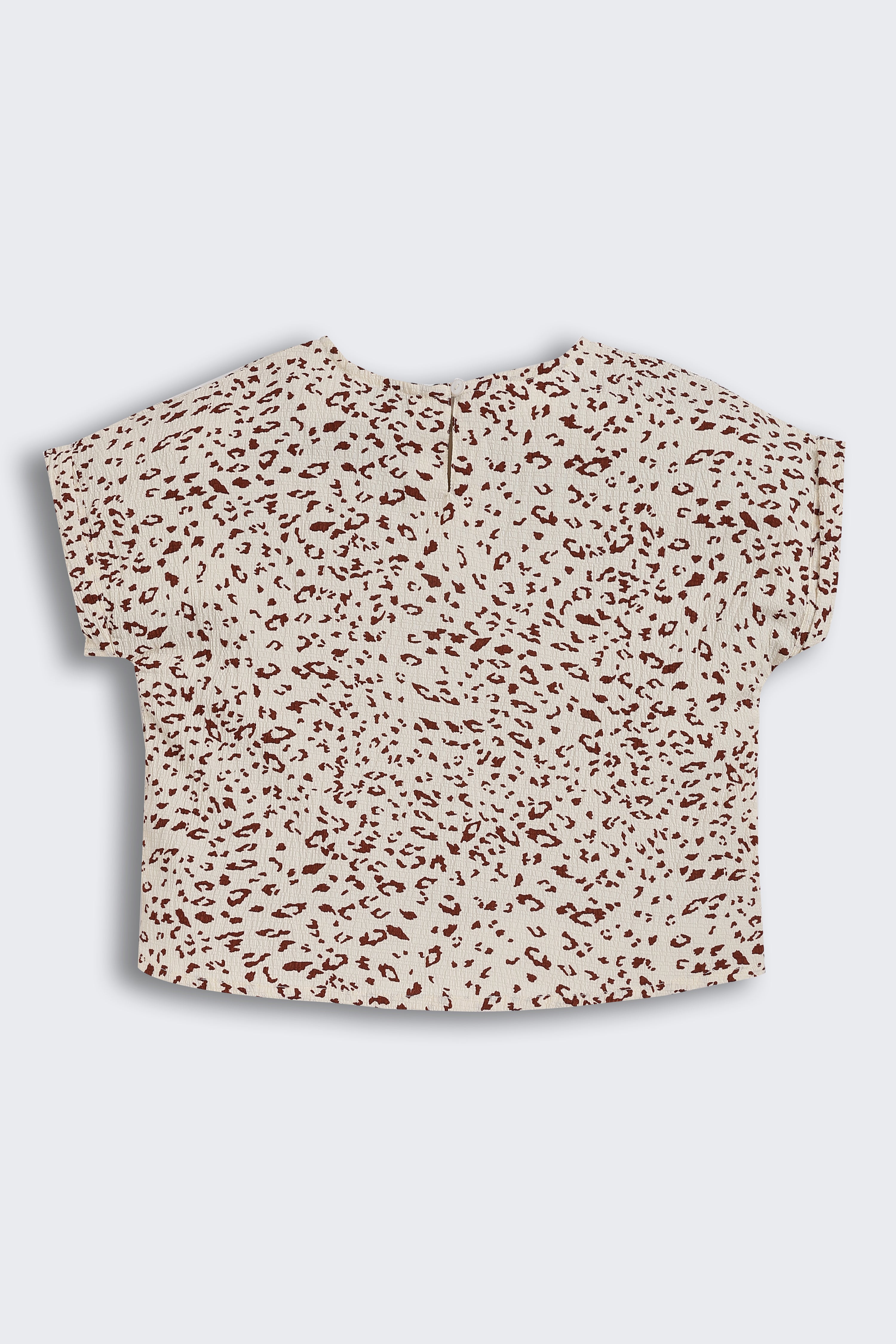 Cream All - Over Printed Regular Fit Co-ord Set