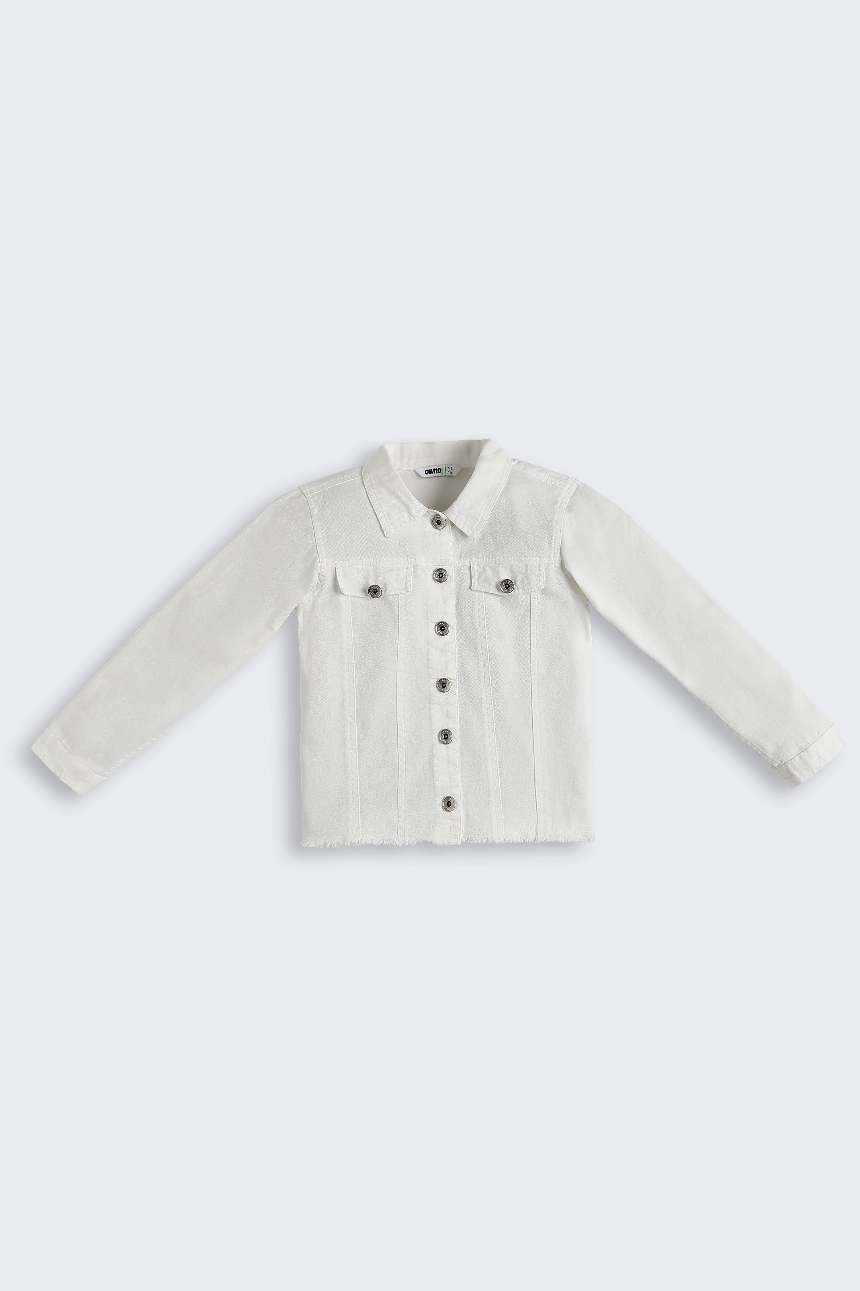 White Regular Fit Denim Jacket