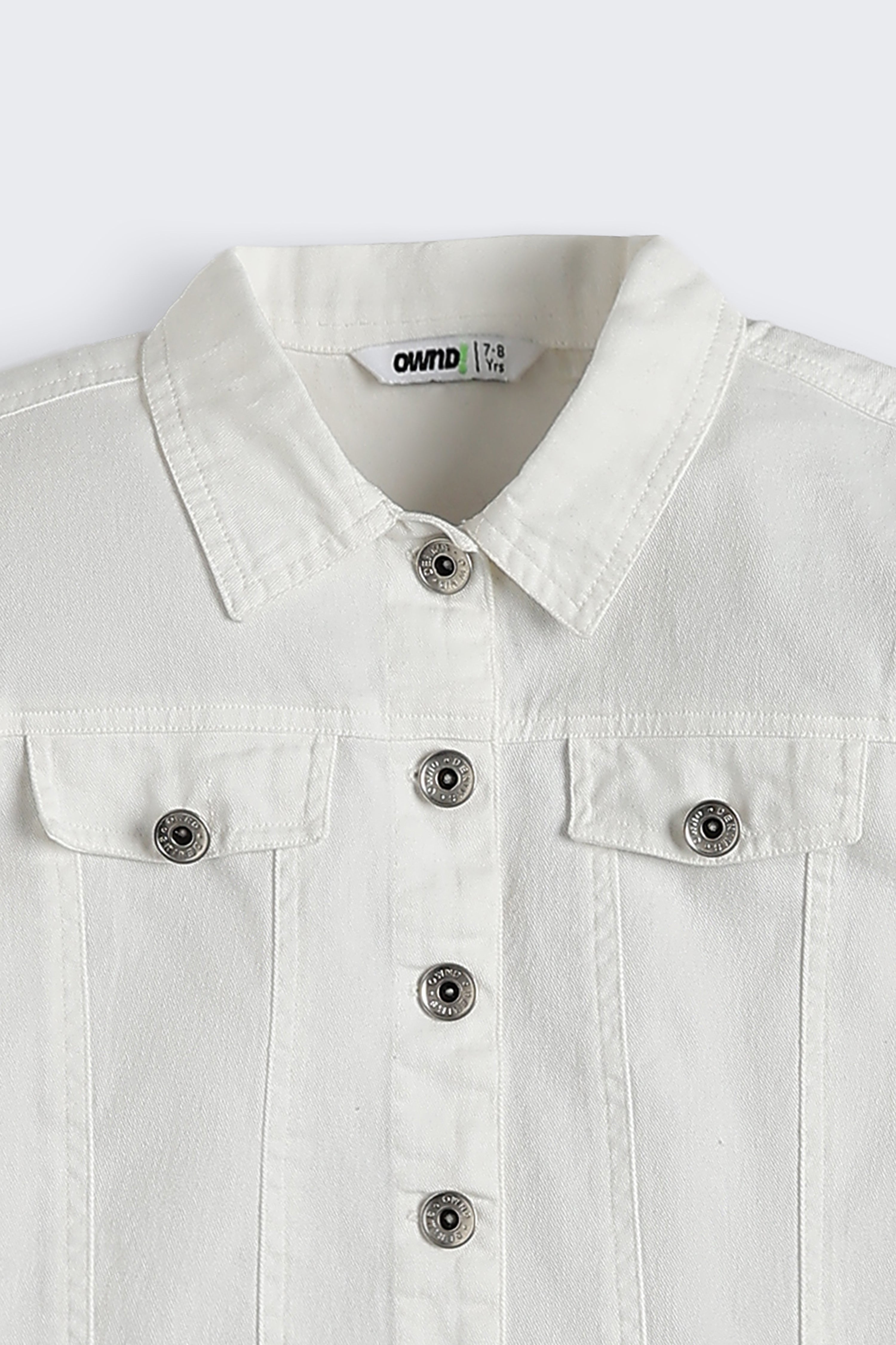 White Regular Fit Denim Jacket