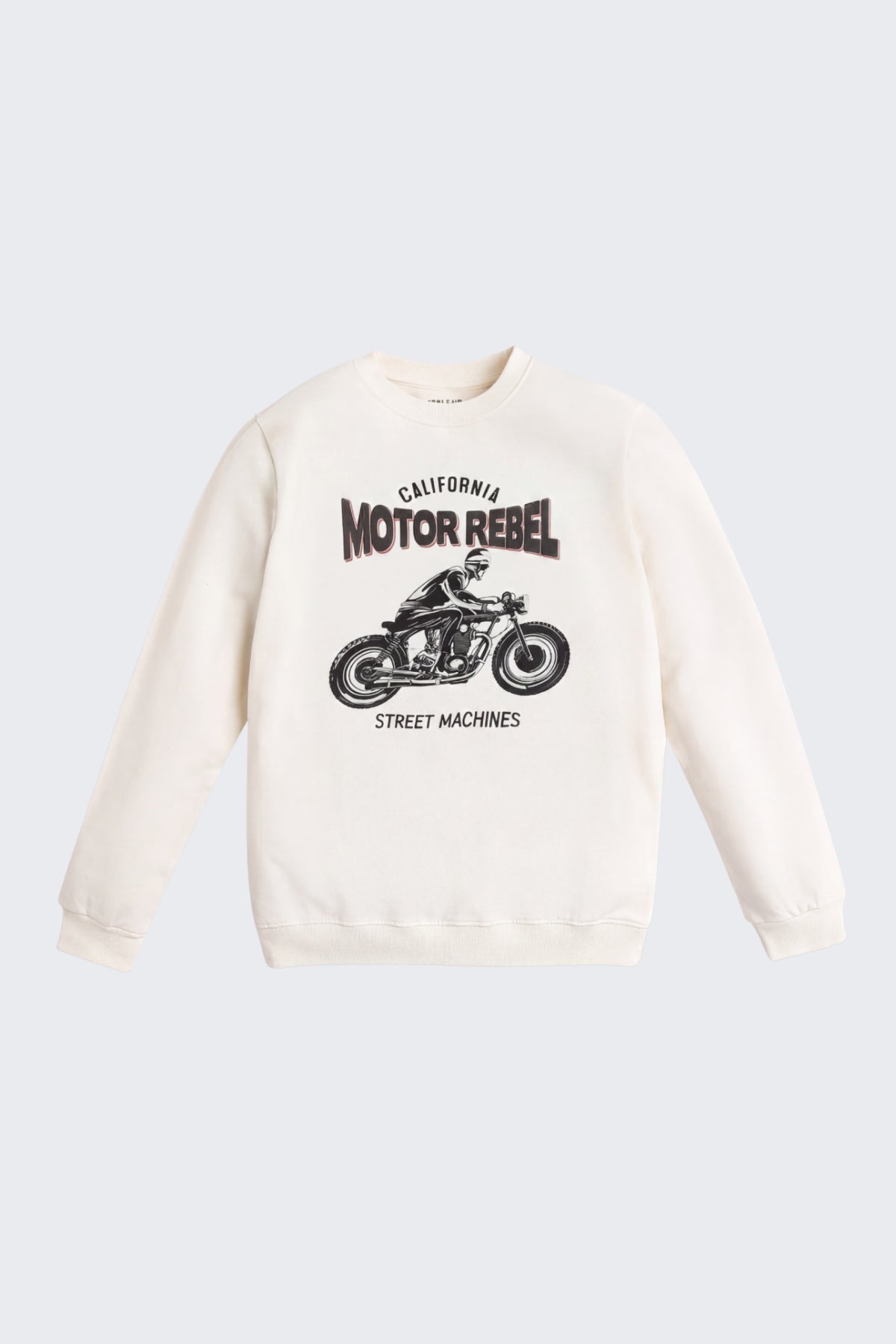 Off White Bike Graphic Regular Fit Sweatshirt