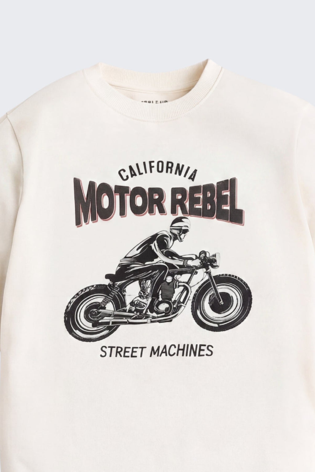 Off White Bike Graphic Regular Fit Sweatshirt