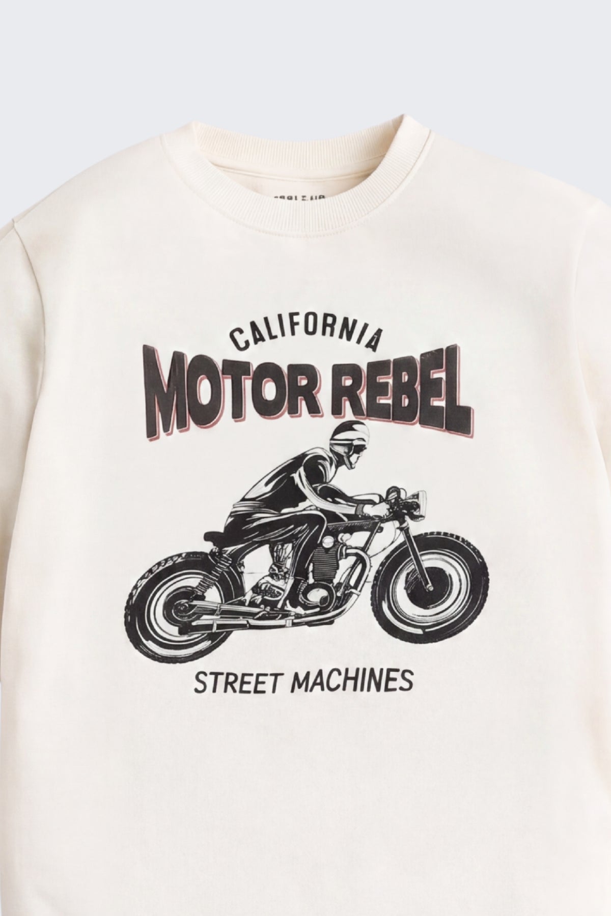 Off White Bike Graphic Regular Fit Sweatshirt