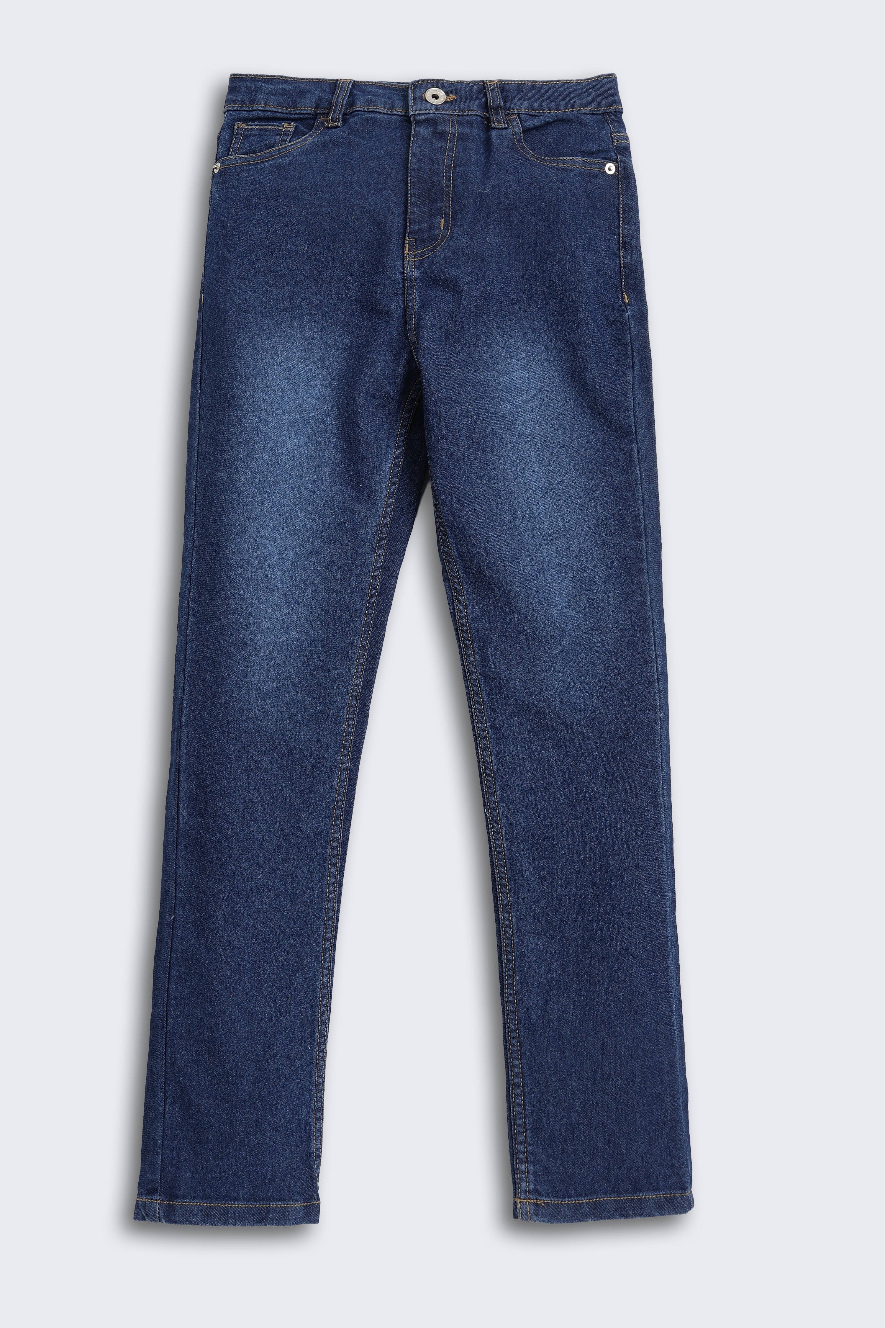Navy 5 Pocketed Regular Fit Jeans