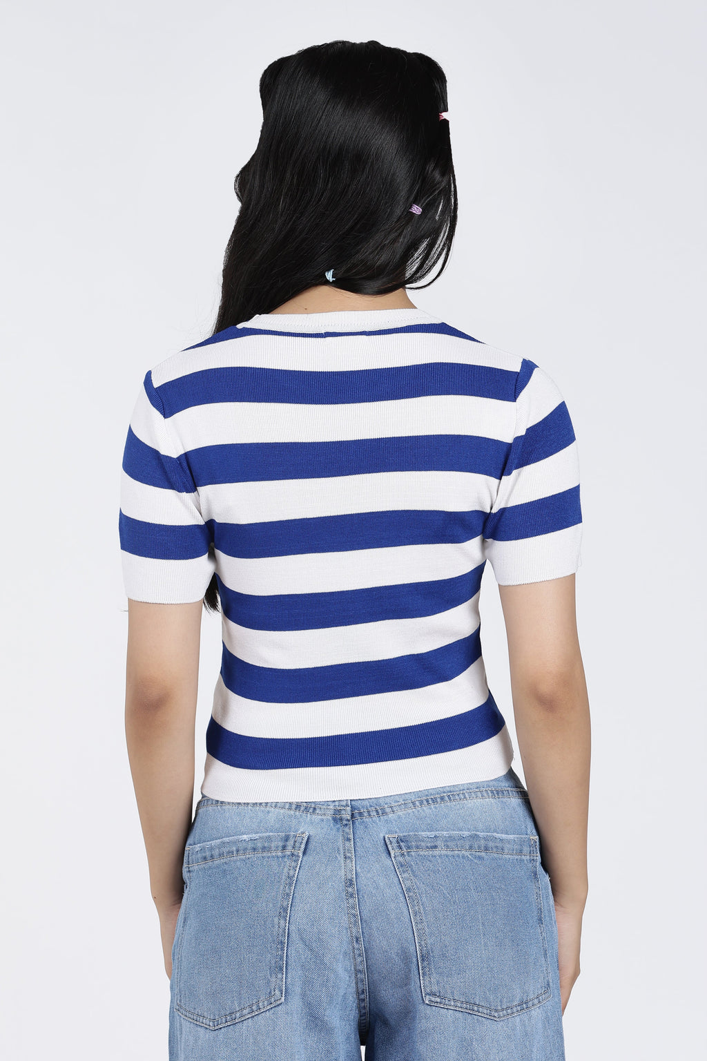 Blue Stripes Regular Fit Top