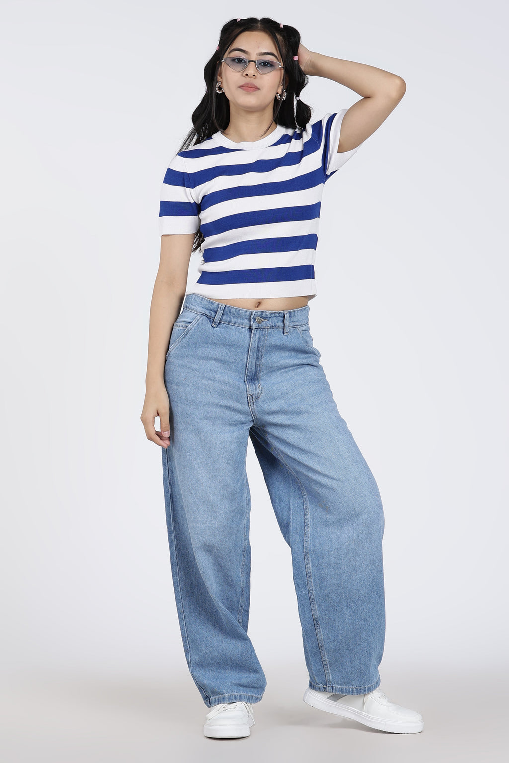 Blue Stripes Regular Fit Top
