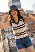 Cream Knitted Slim Fit Top