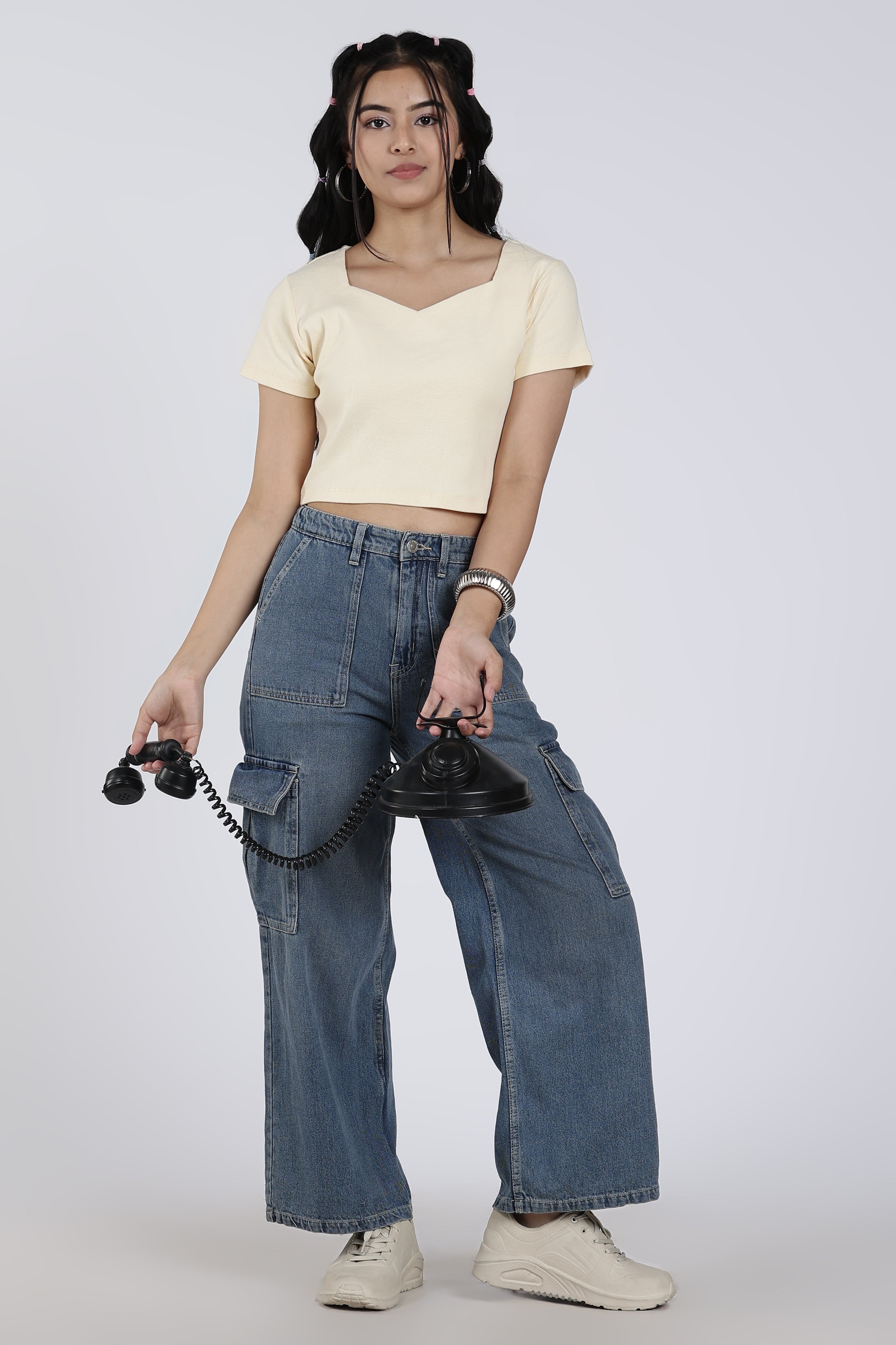 Yellow Regular Fit Crop Top