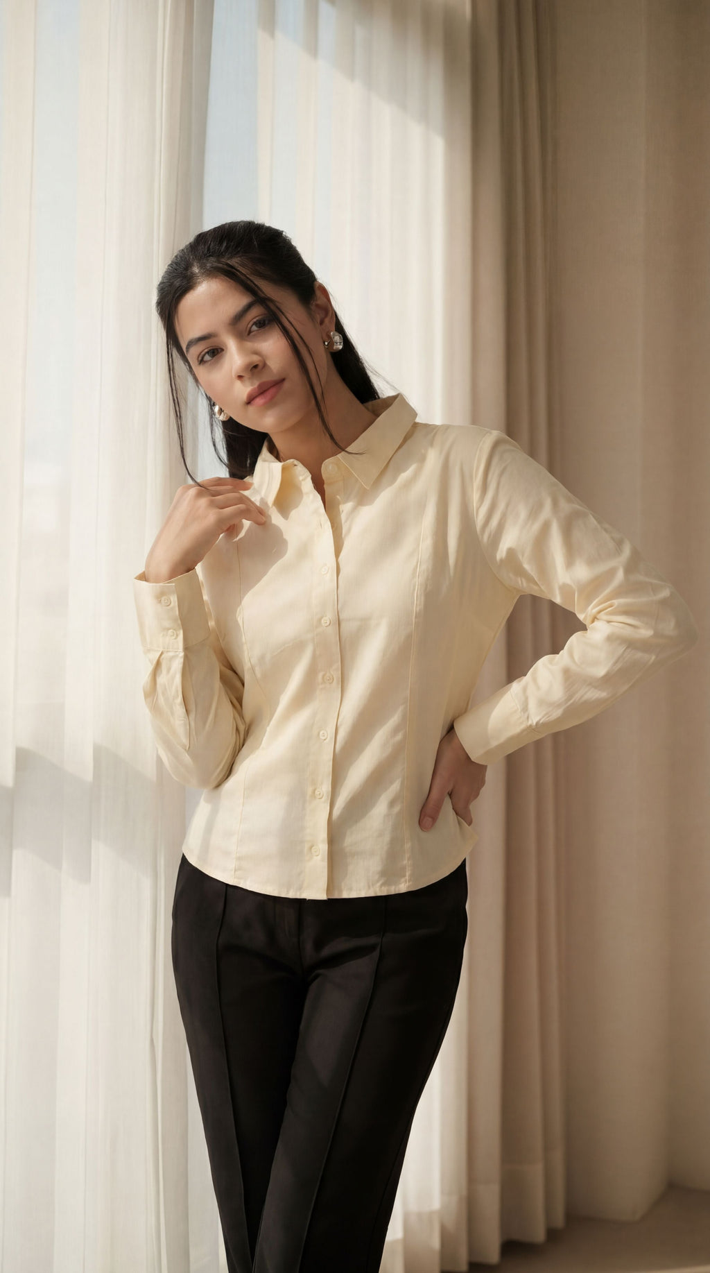 Yellow Essential Wear Regular Fit Shirt