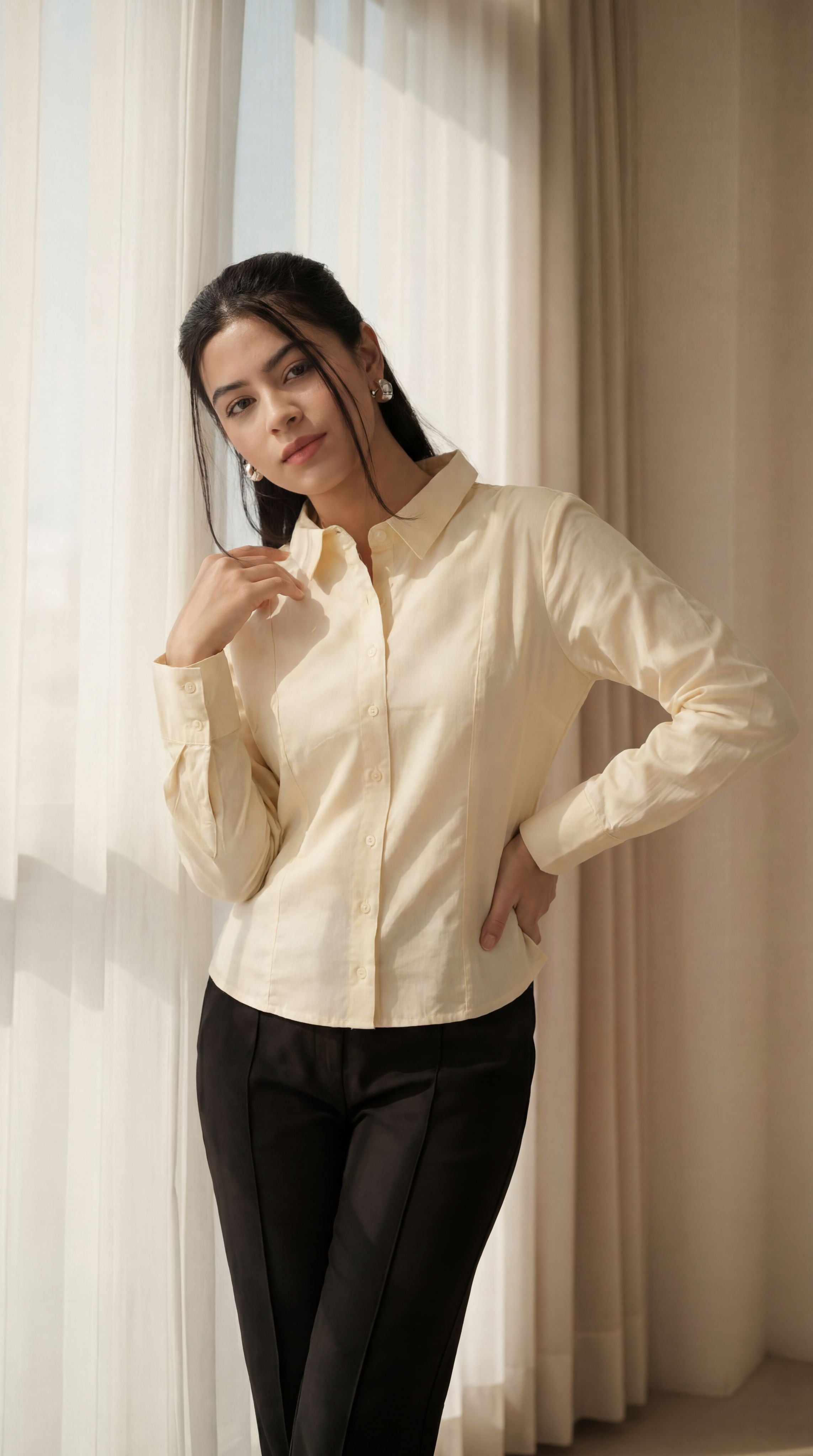 Yellow Essential Wear Regular Fit Shirt