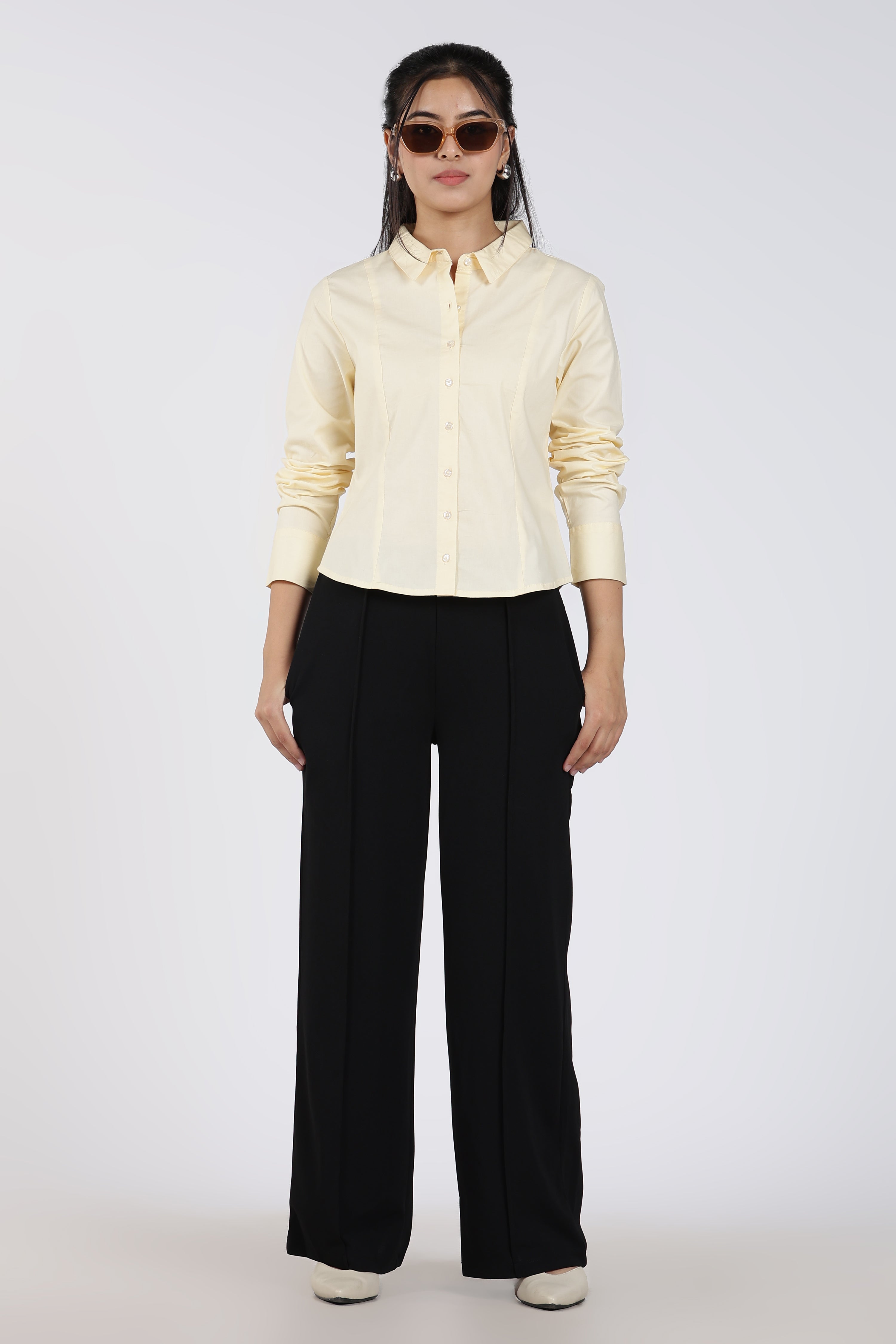 Yellow Essential Wear Regular Fit Shirt