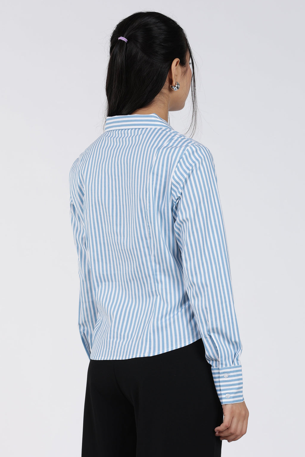 Light Blue Stripes Regular Fit Shirt