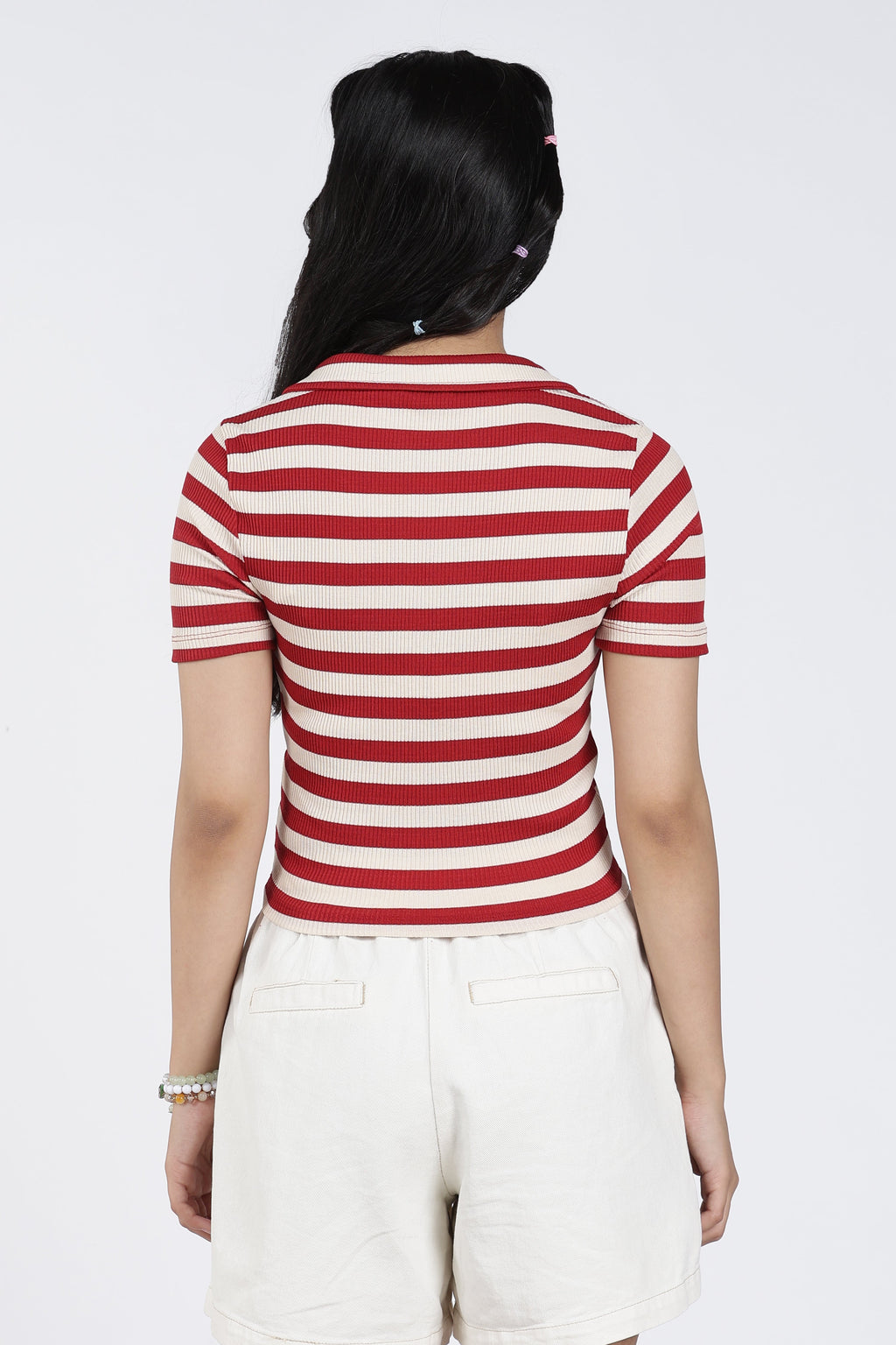 Red Cotton Blend Regular Fit Polo T-Shirt