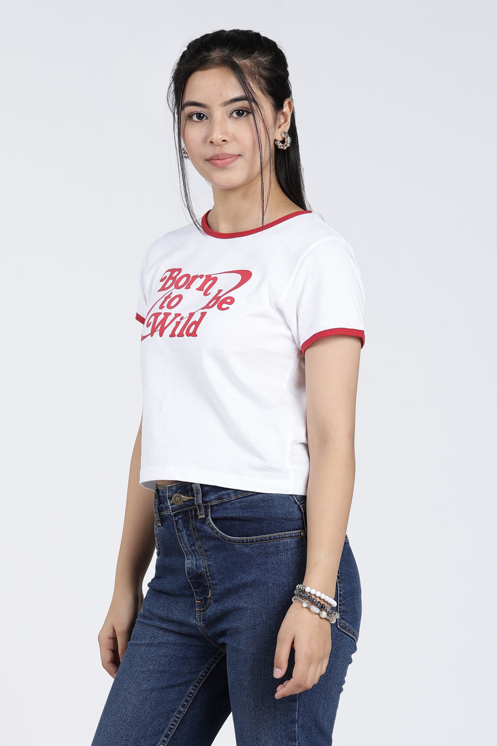 White Cotton Regular Fit T-Shirt
