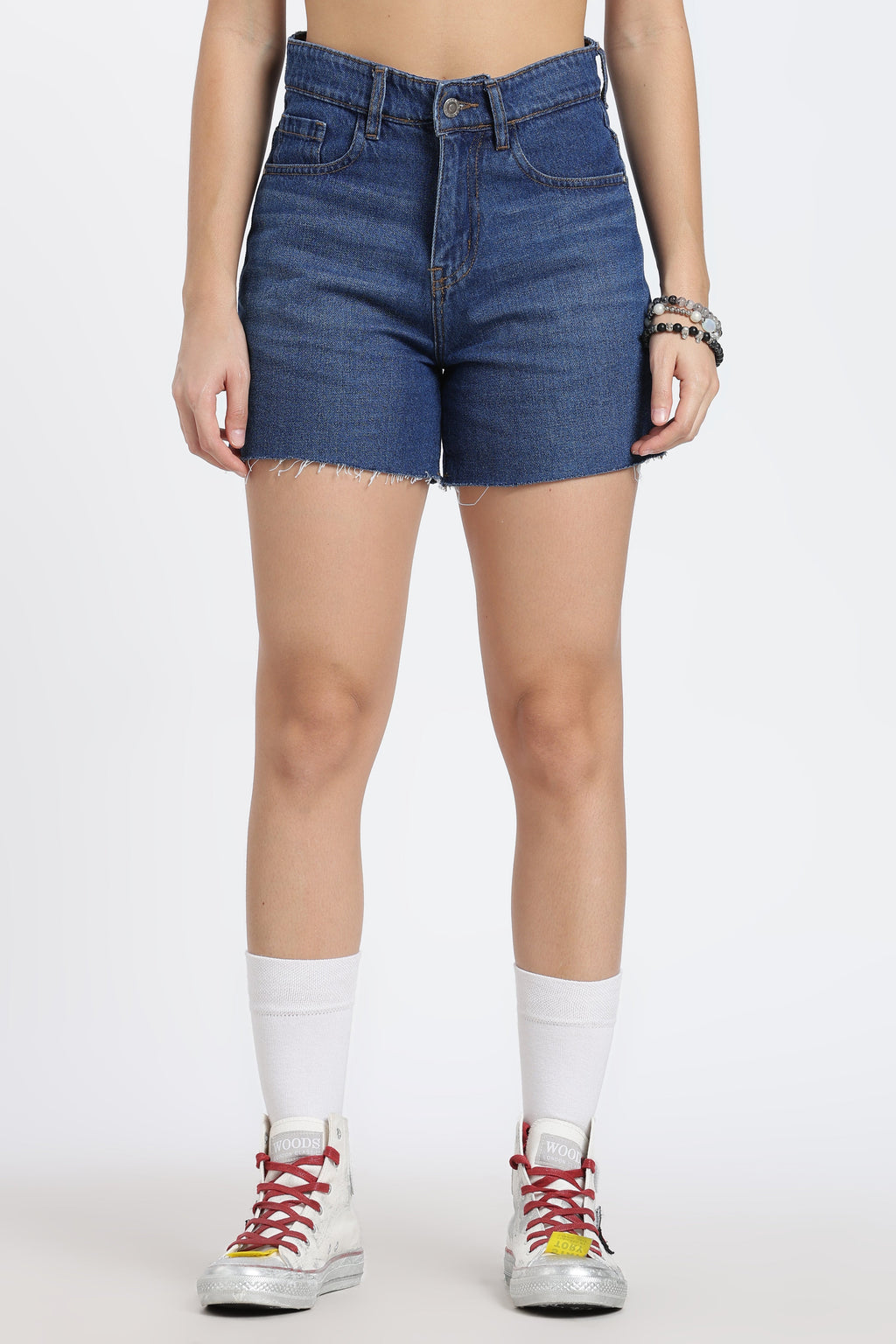 Navy 5 Pocketed Regular Fit Shorts