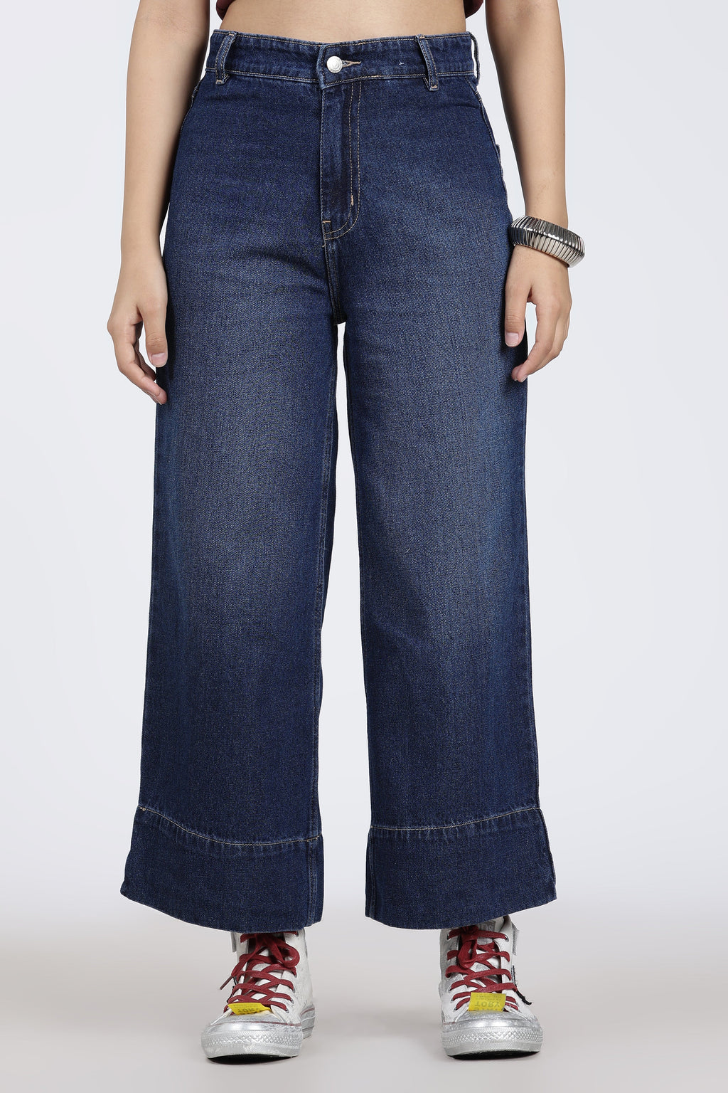 Navy Flared Fit Jeans