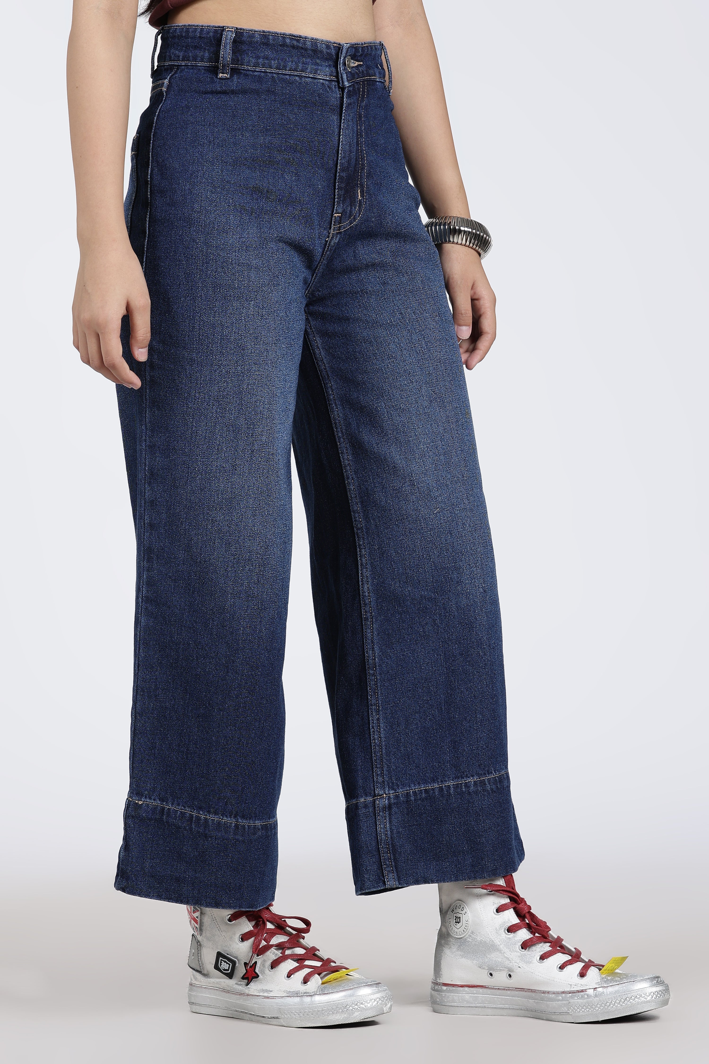 Navy Flared Fit Jeans