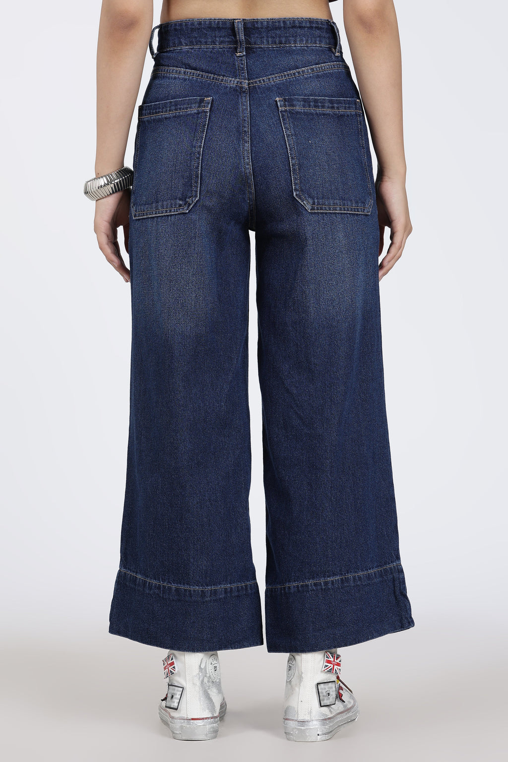 Navy Flared Fit Jeans