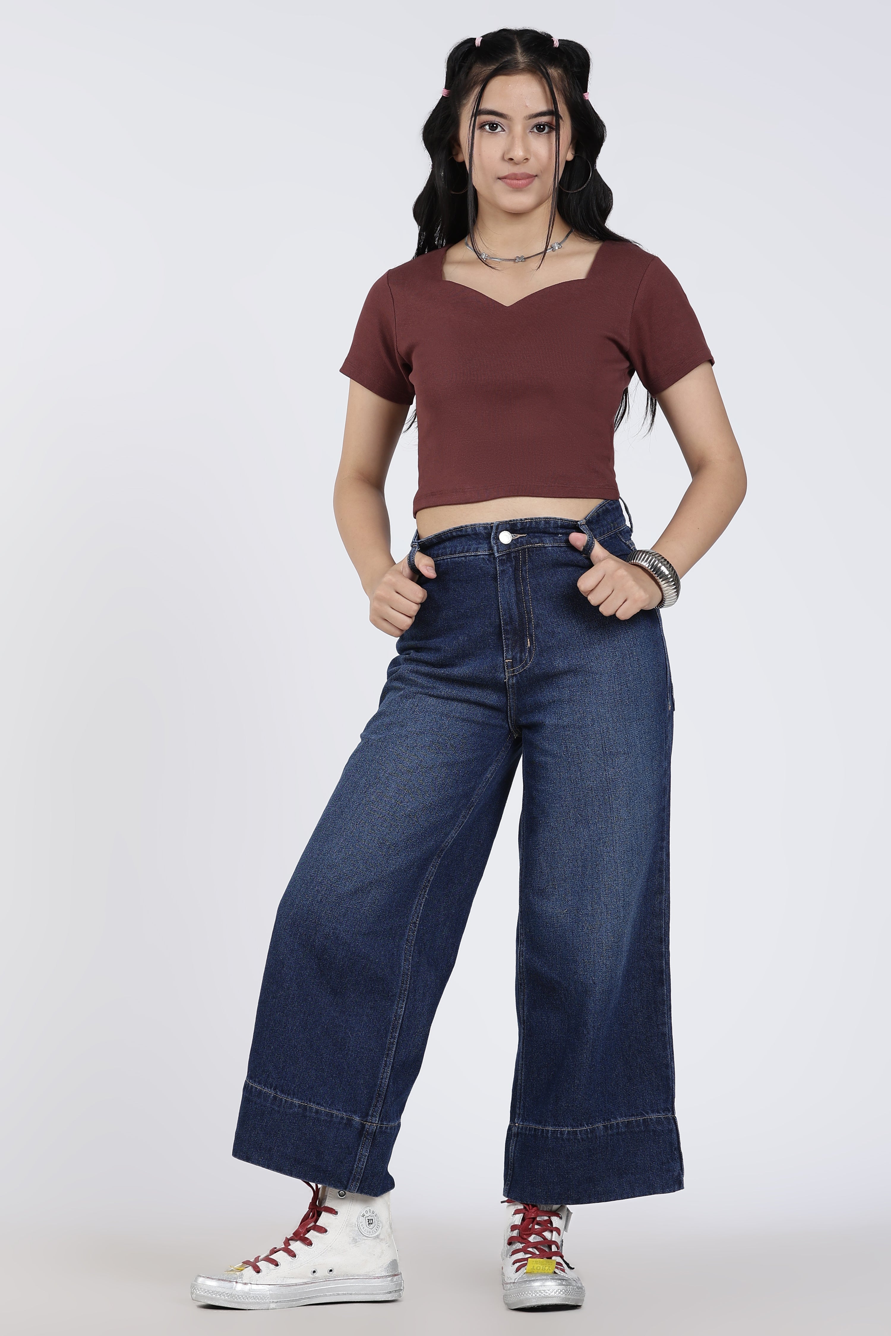 Navy Flared Fit Jeans