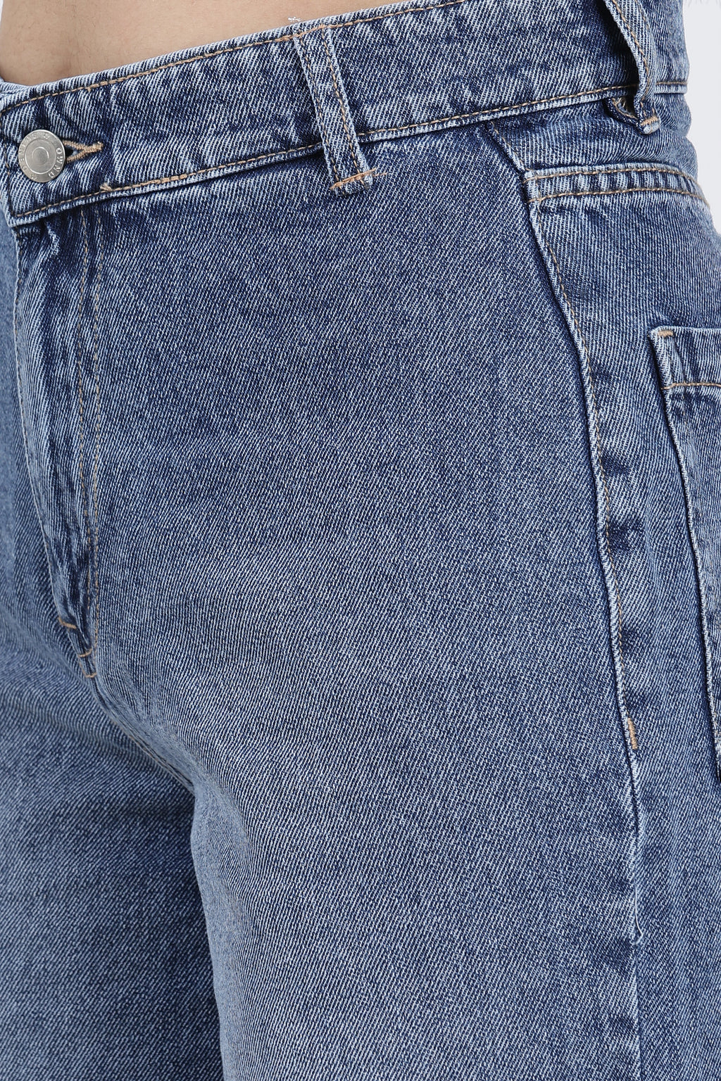 Blue 6 Pocketed Flared Fit Jeans