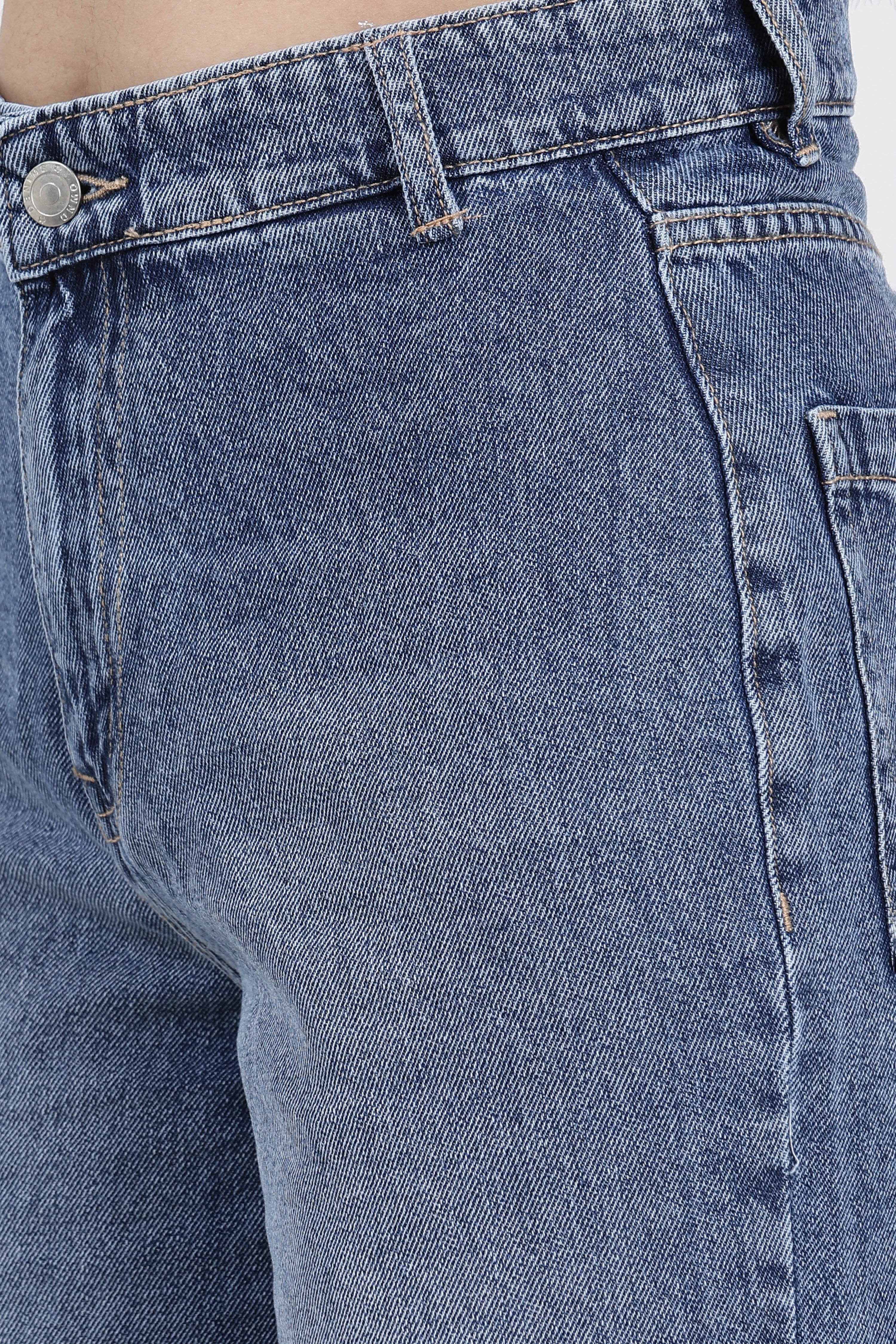 Blue 6 Pocketed Flared Fit Jeans