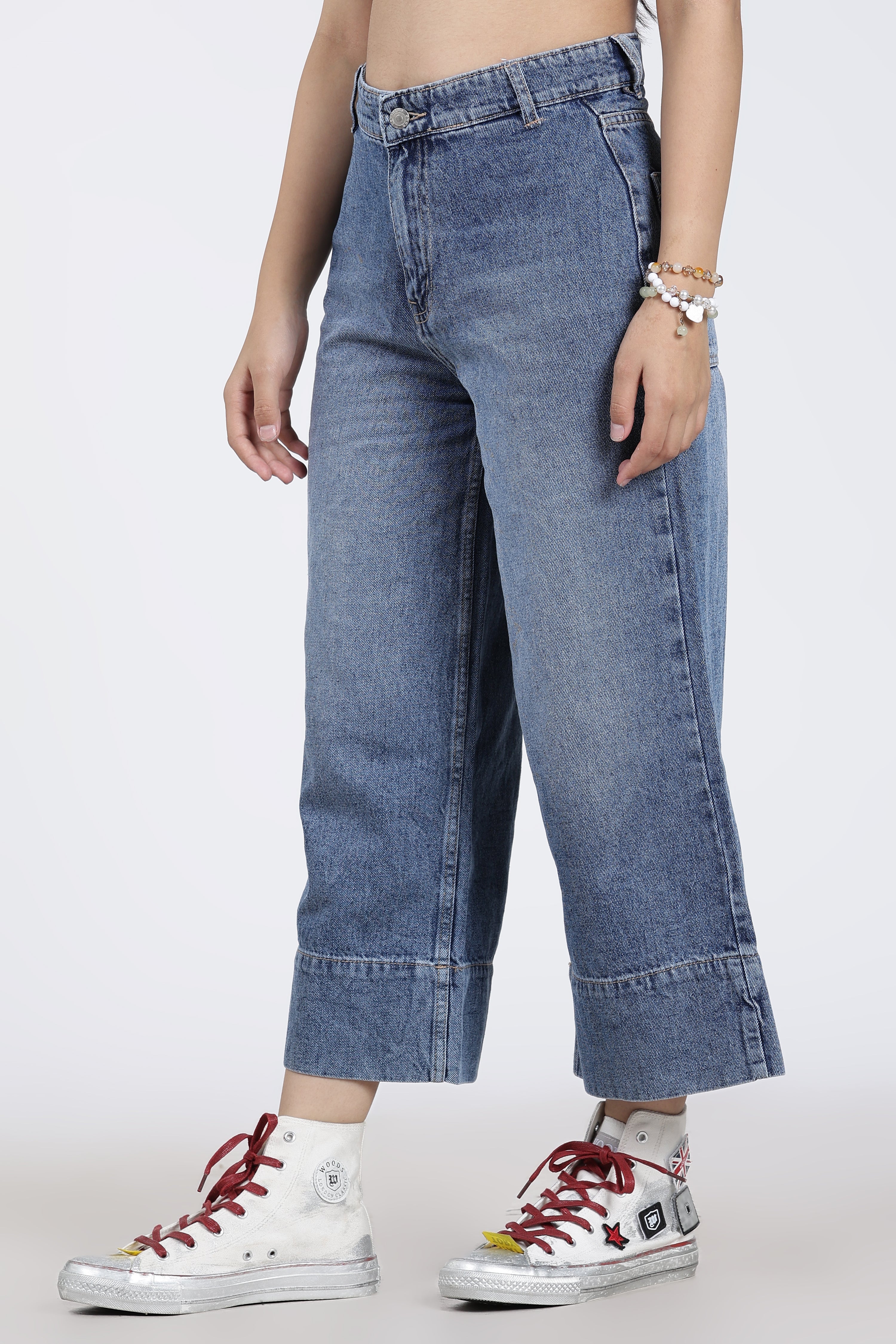 Blue 6 Pocketed Flared Fit Jeans