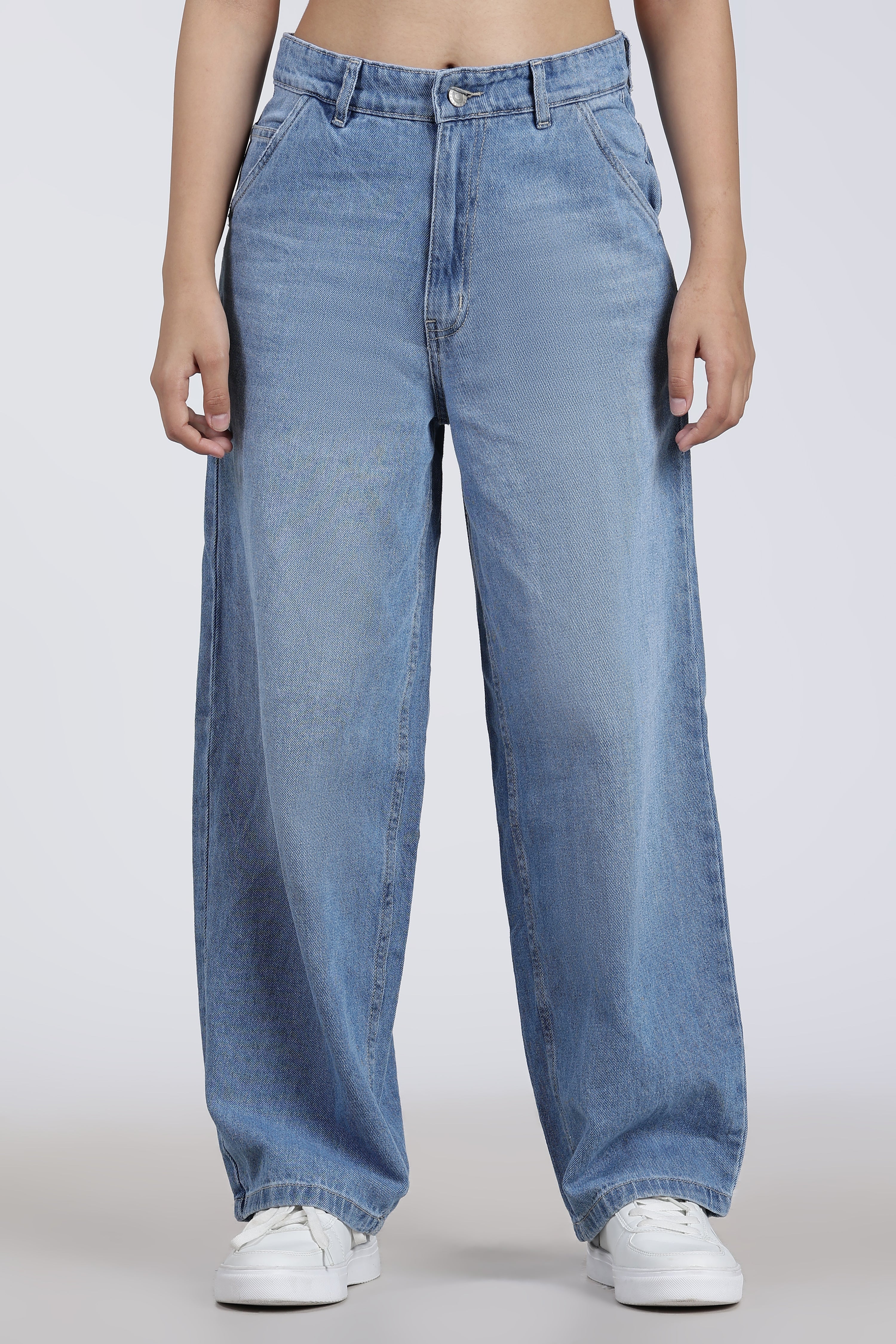 Light Blue 5 Pocketed Regular Fit Jeans