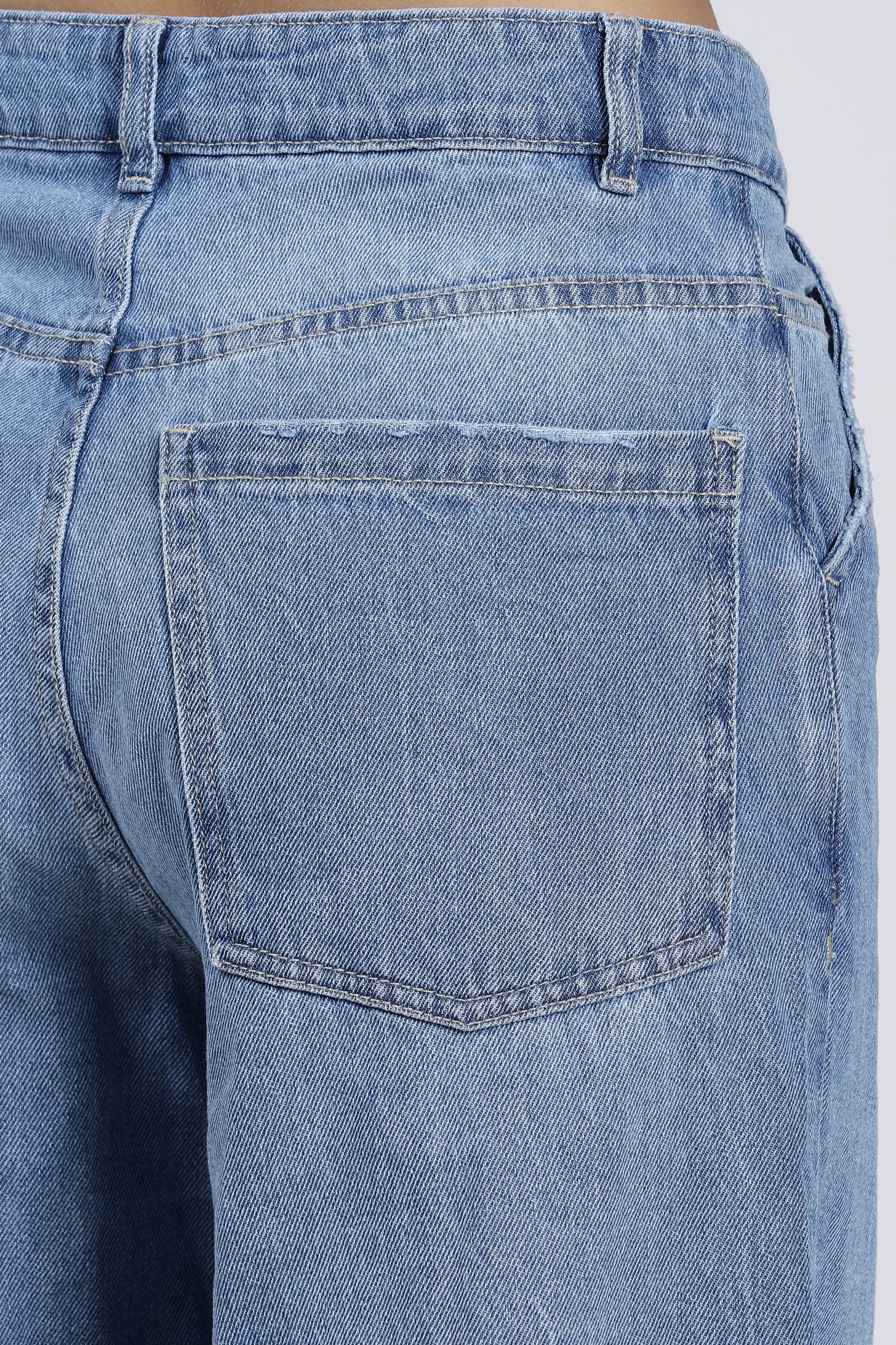 Light Blue 5 Pocketed Regular Fit Jeans