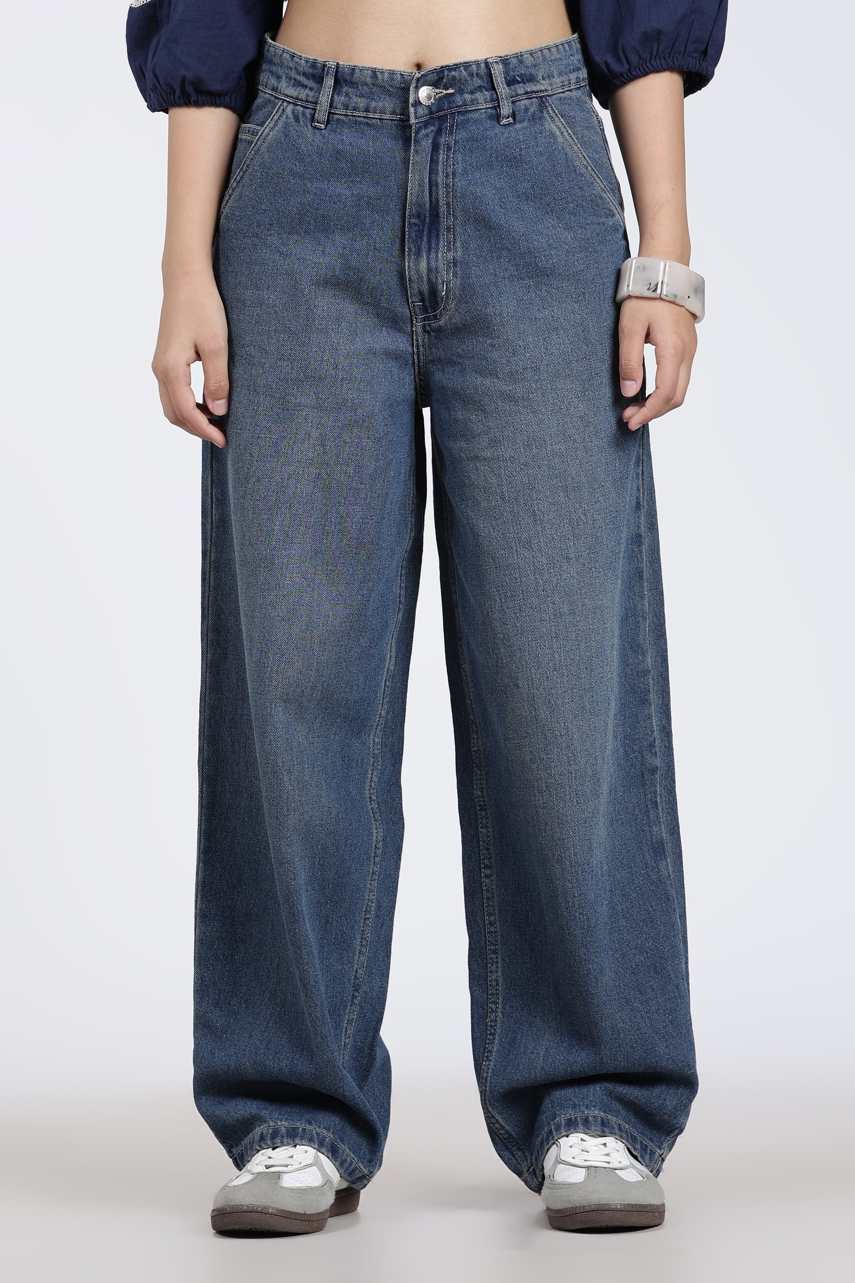 Blue 5 Pocketed Regular Fit Jeans