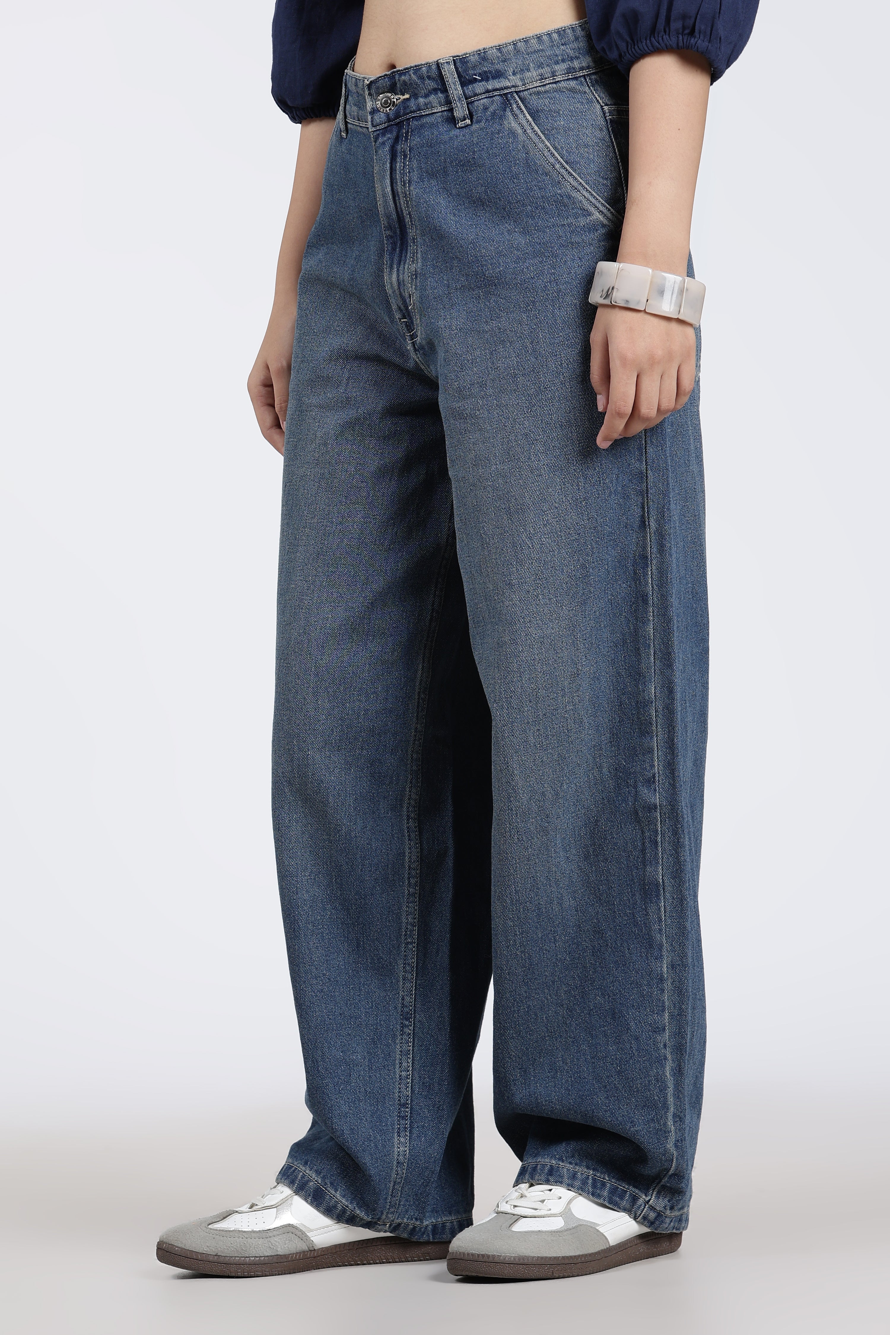 Blue 5 Pocketed Regular Fit Jeans