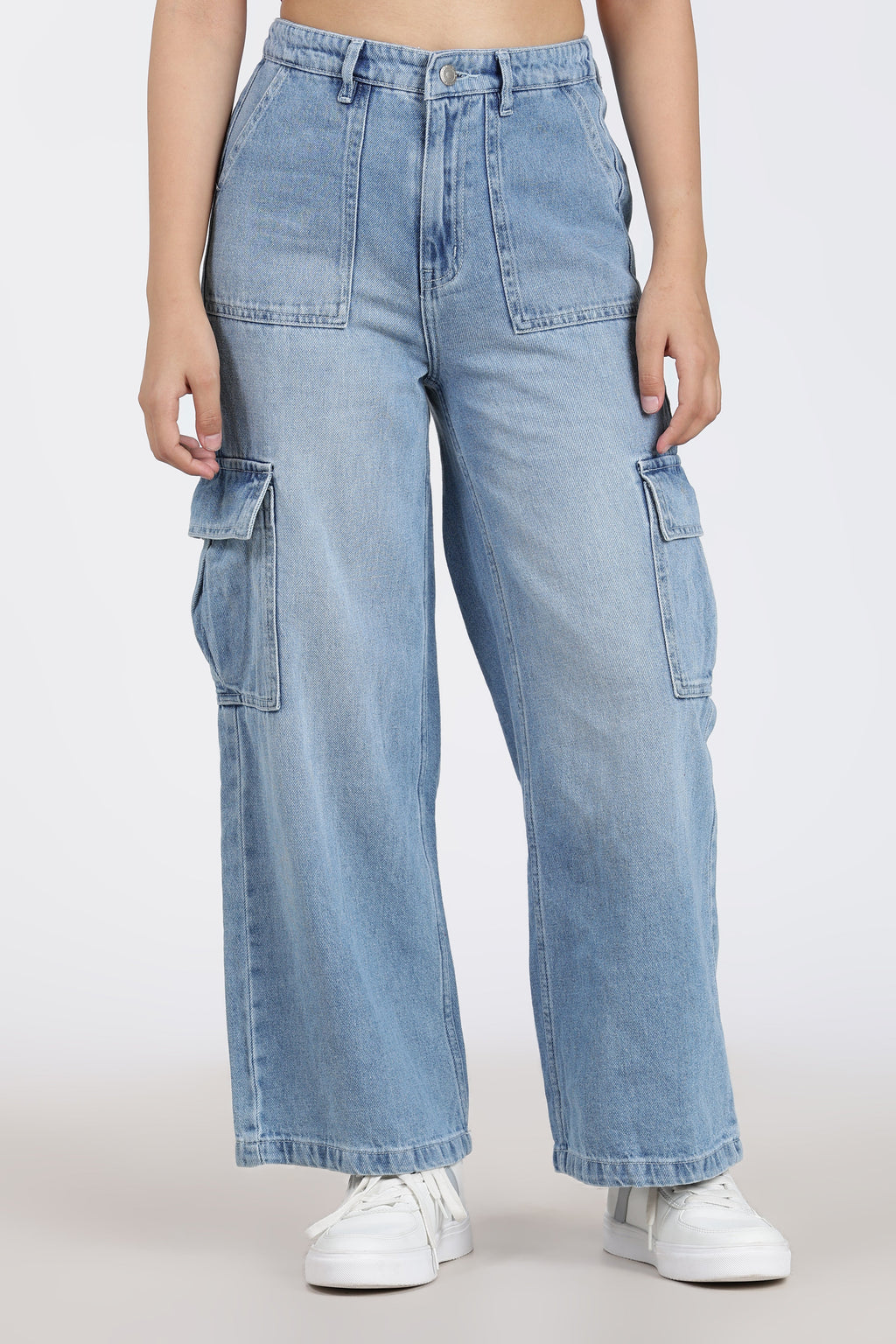 Light Blue 6 Pocketed Regular Fit Jeans