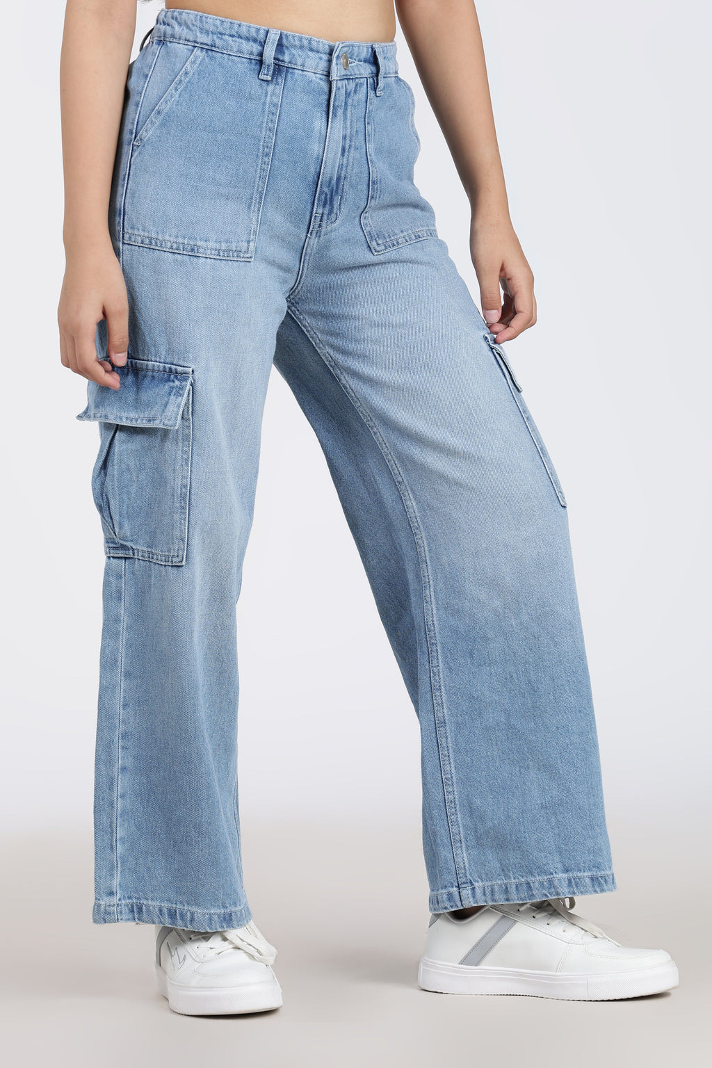 Light Blue 6 Pocketed Regular Fit Jeans