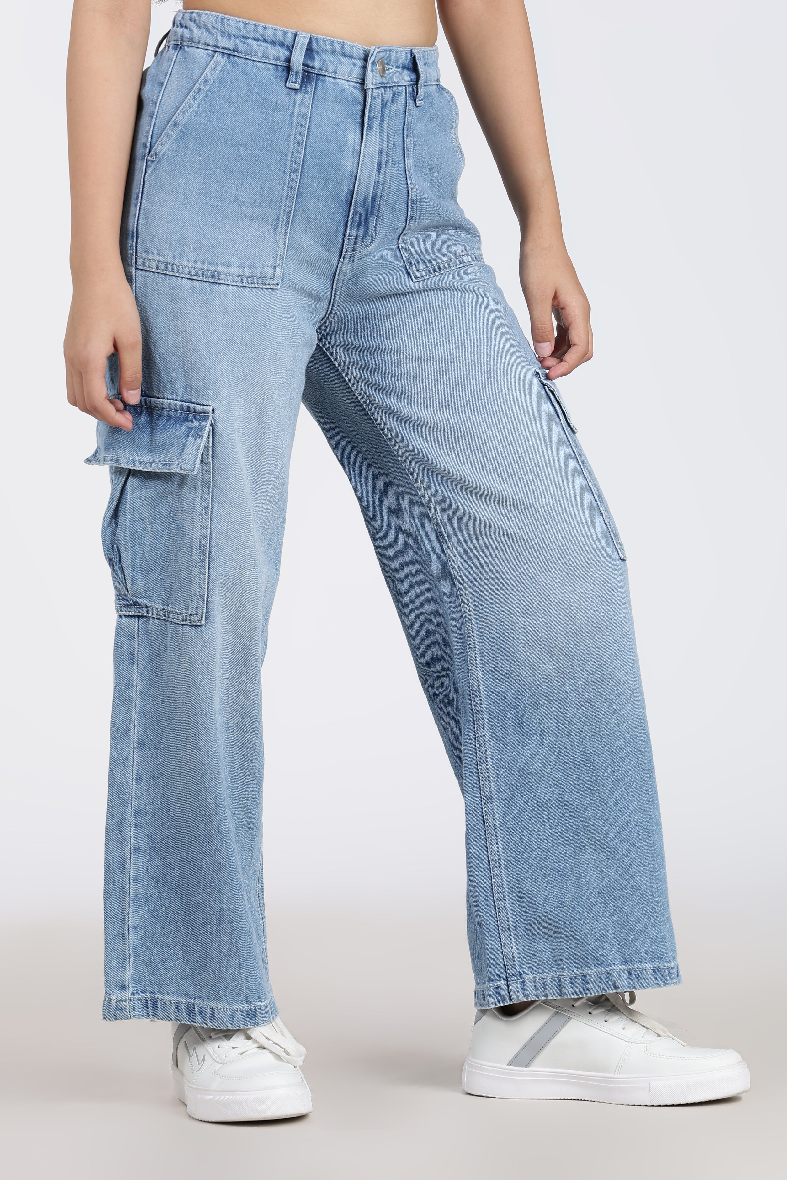 Light Blue 6 Pocketed Regular Fit Jeans