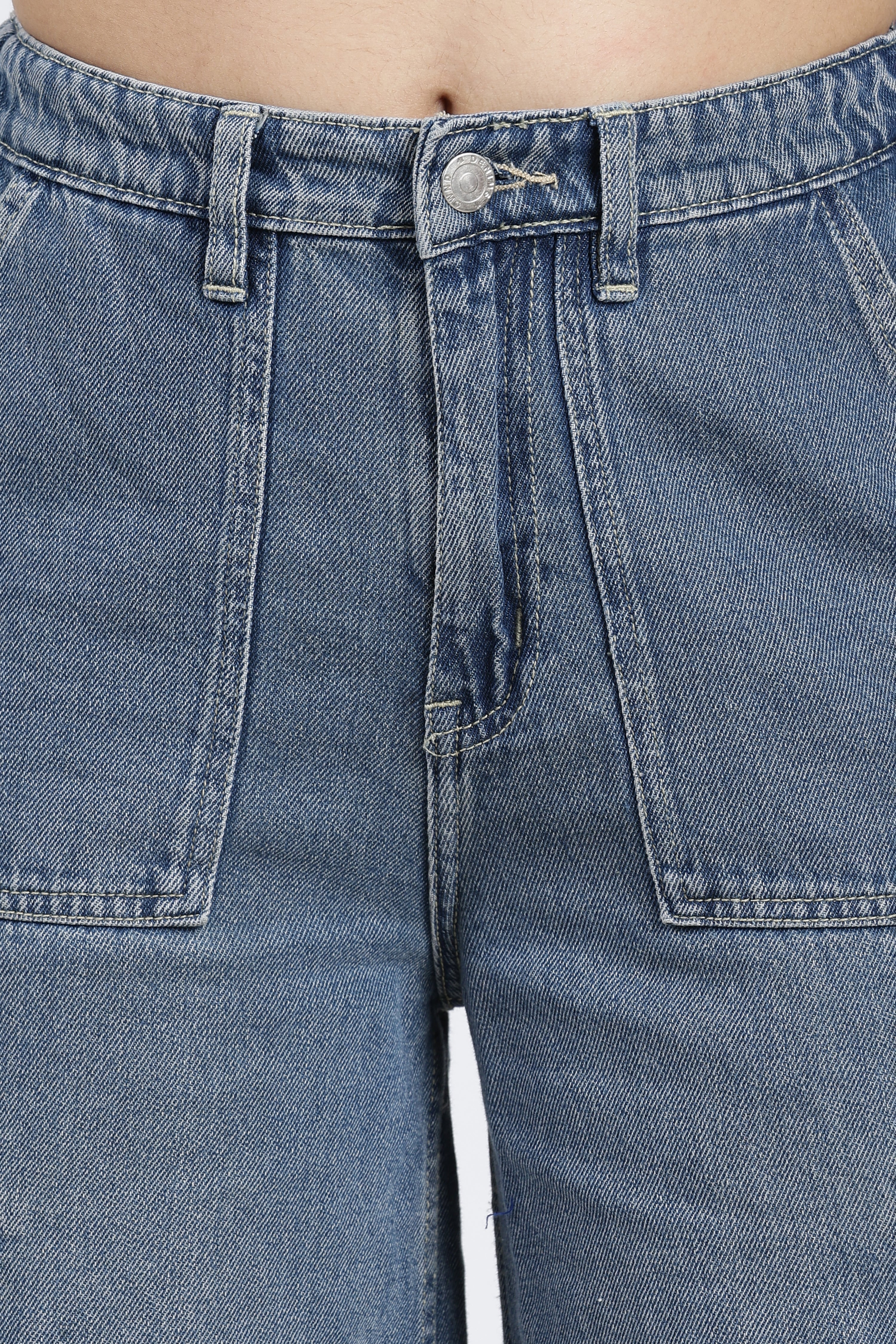 Blue 6 Pocketed Regular Fit Jeans