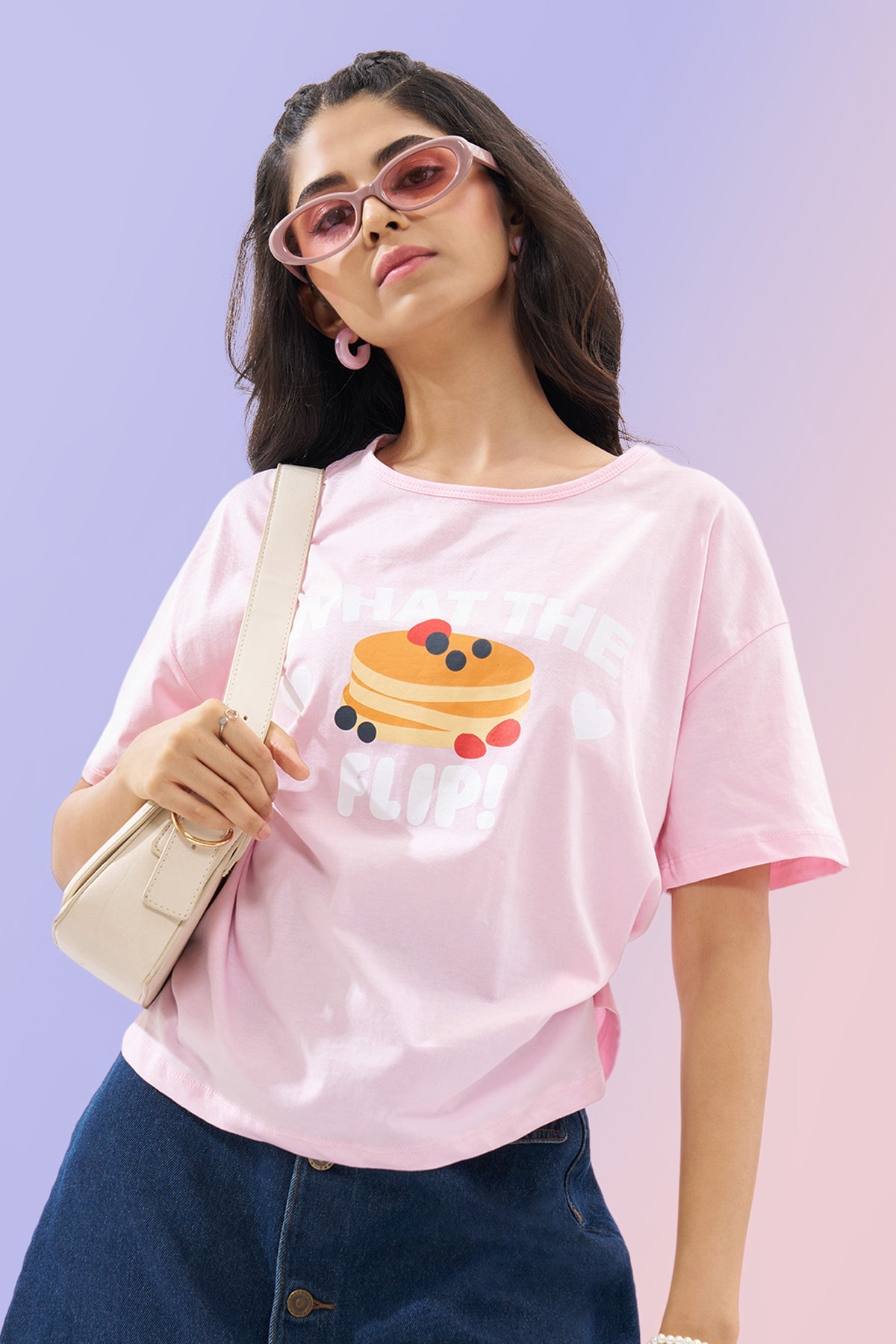 Pink Pancake Graphic T-Shirt