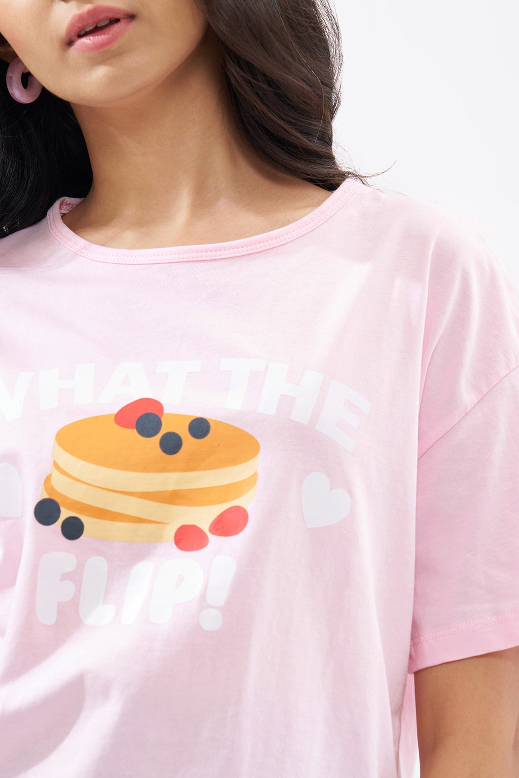 Pink Pancake Graphic T-Shirt