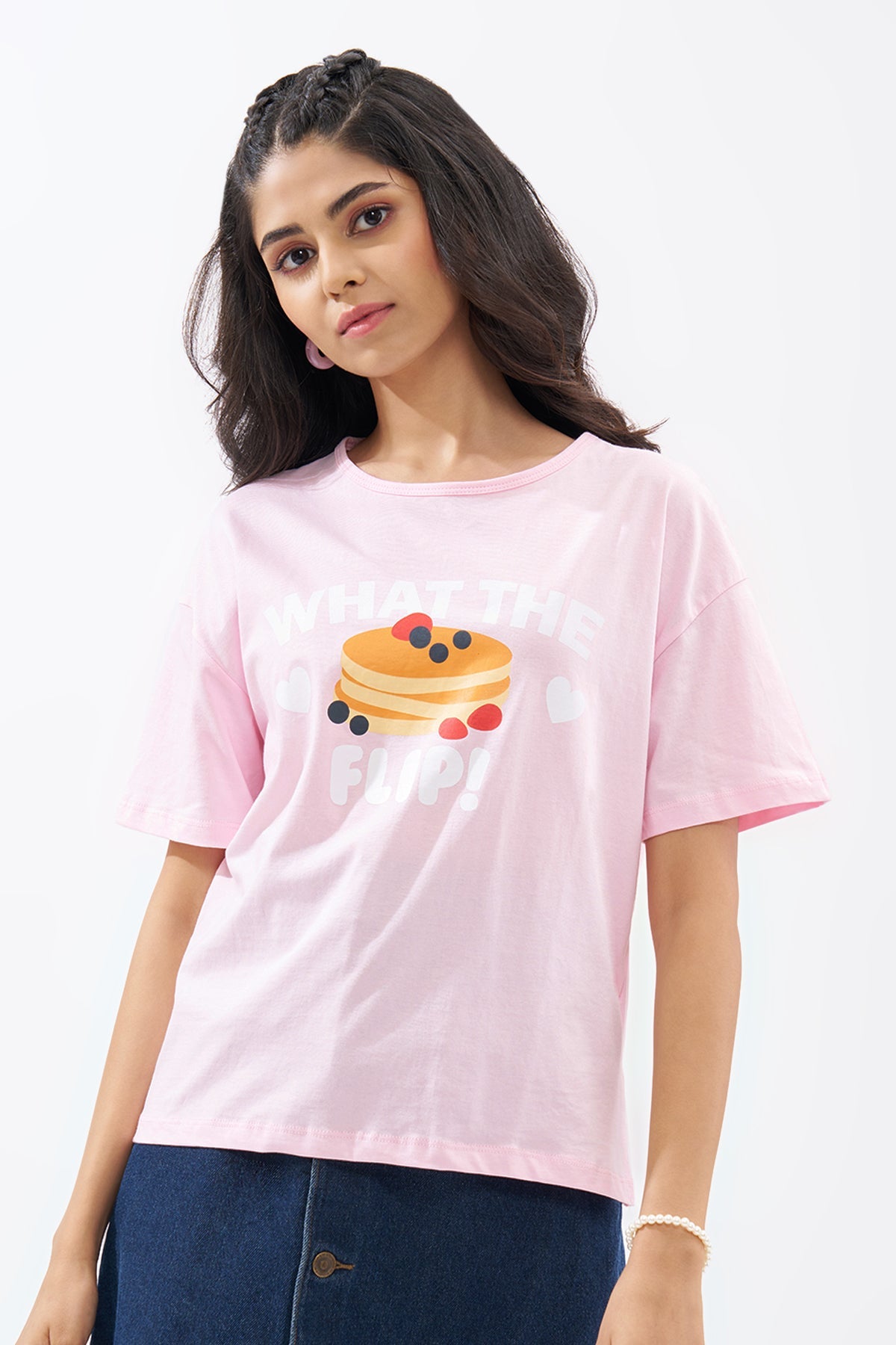 Pink Pancake Graphic T-Shirt