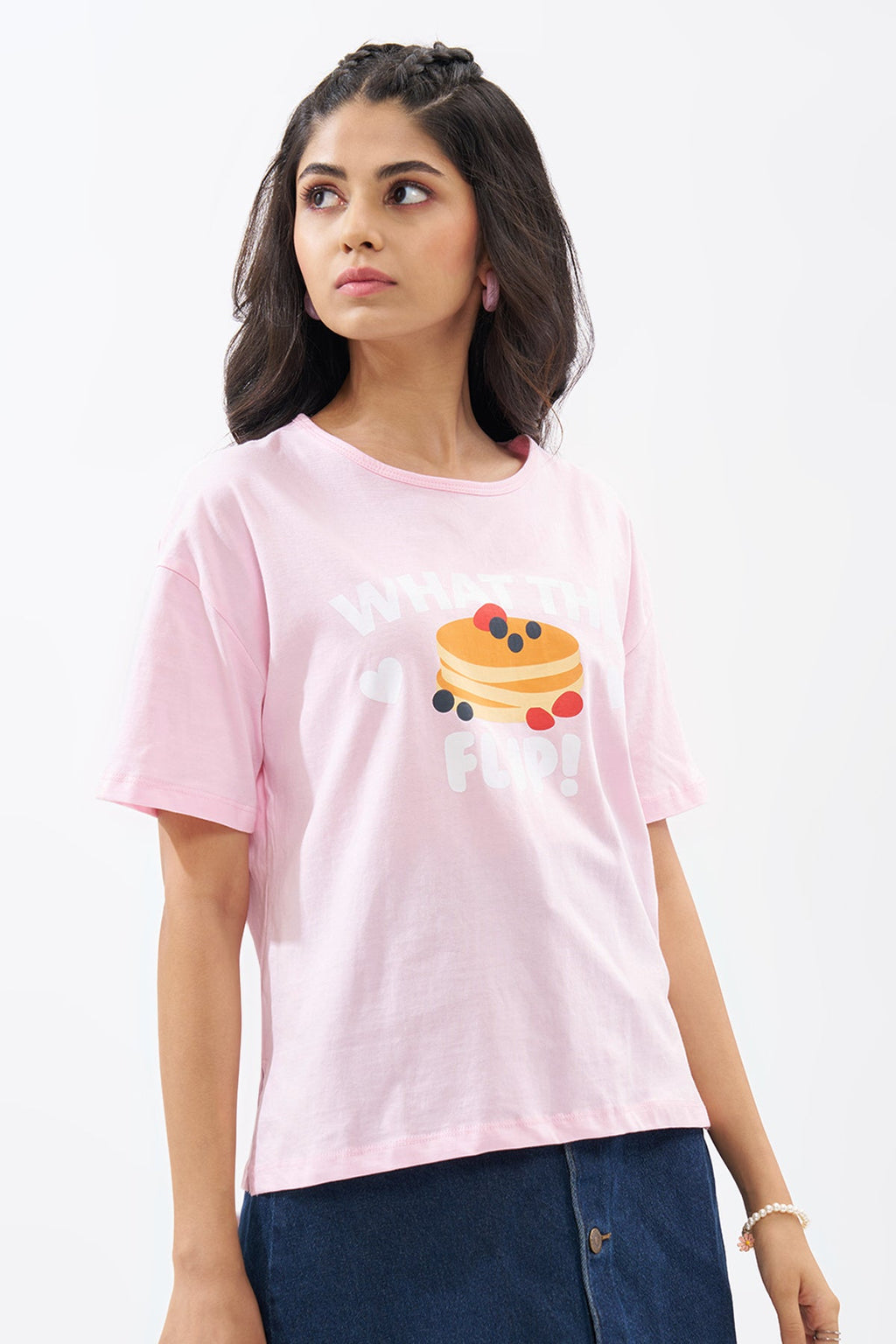 Pink Pancake Graphic T-Shirt