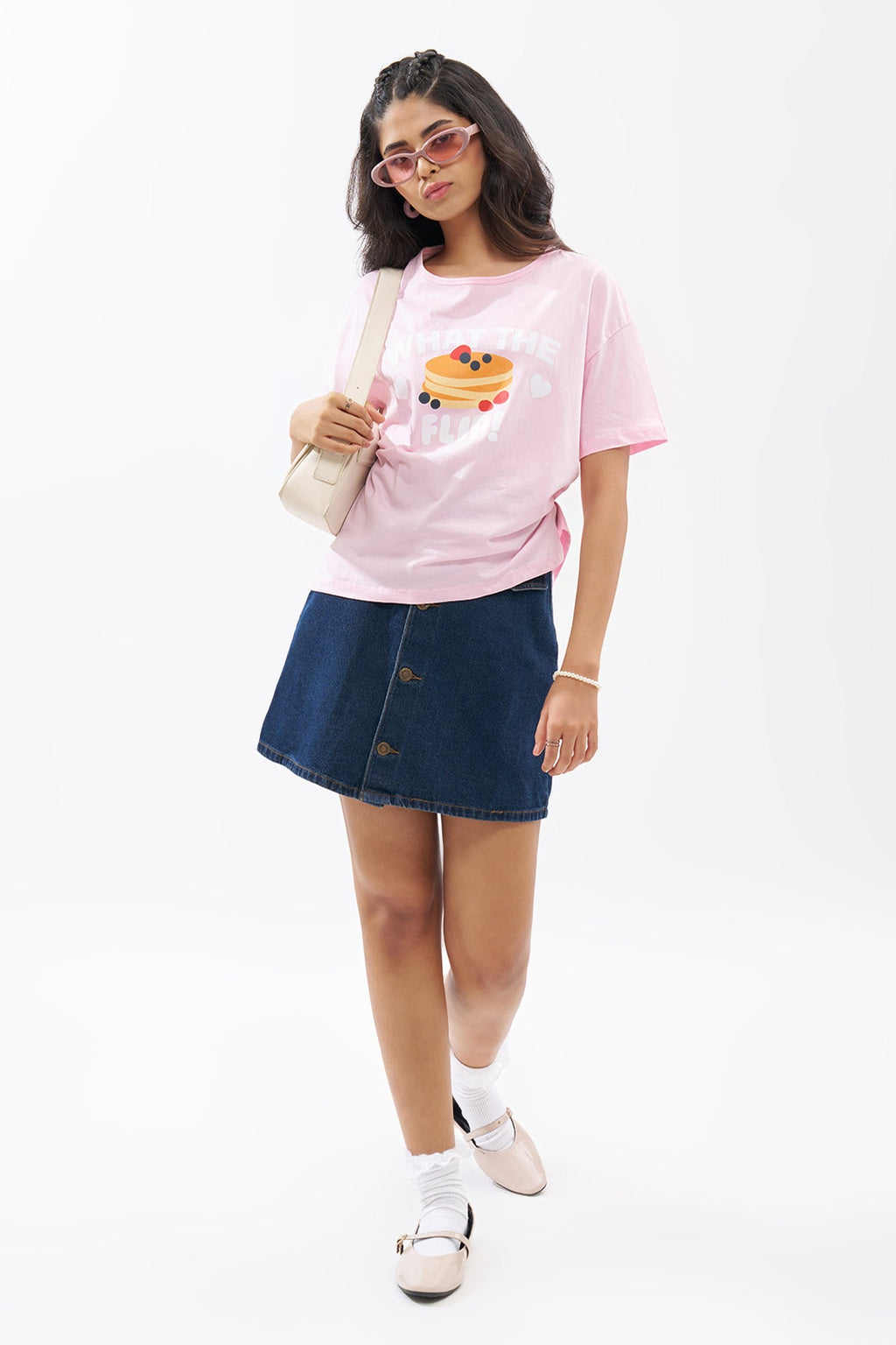 Pink Pancake Graphic T-Shirt