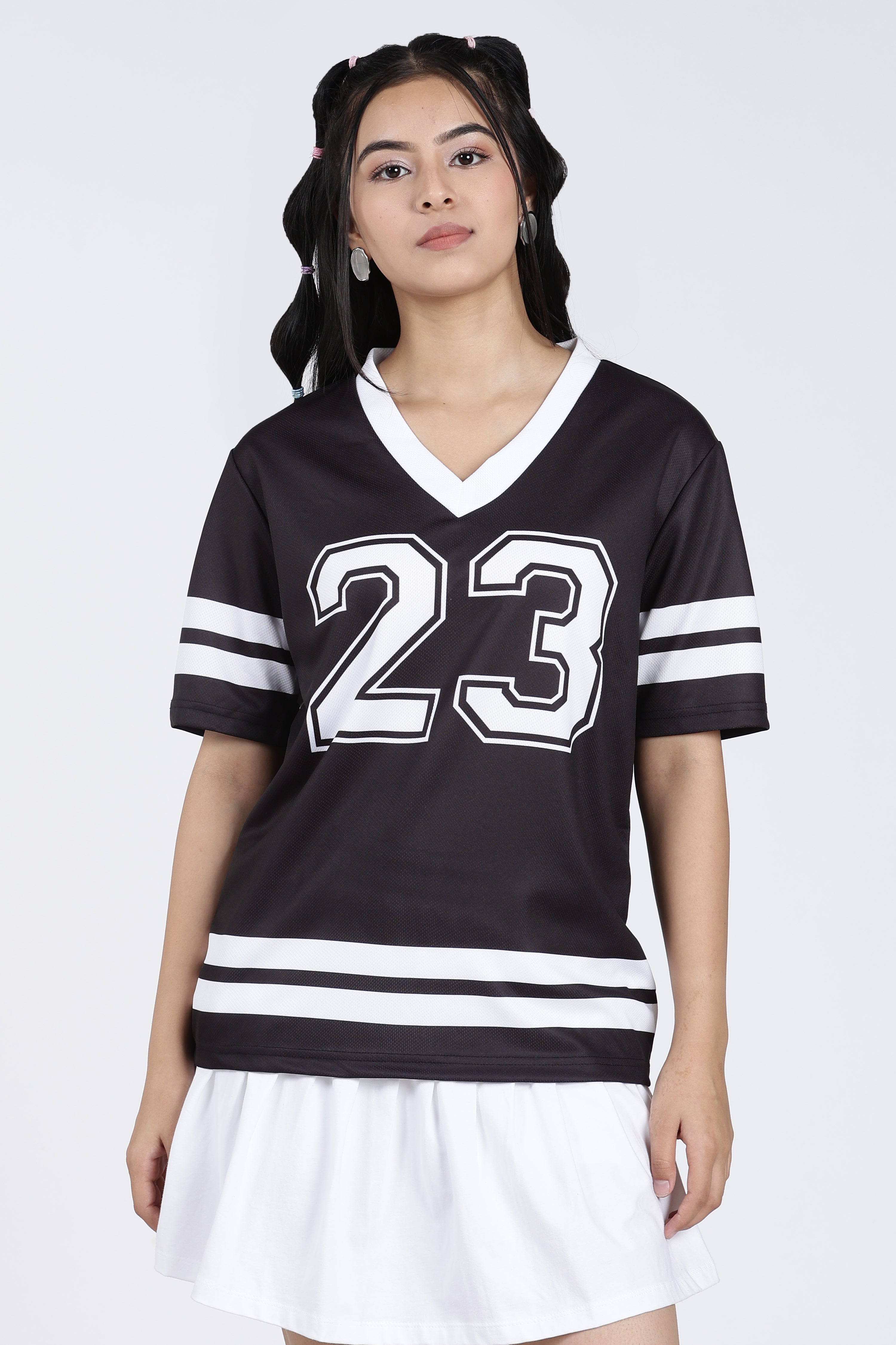 Black Numeric Regular Fit Sports T-Shirt